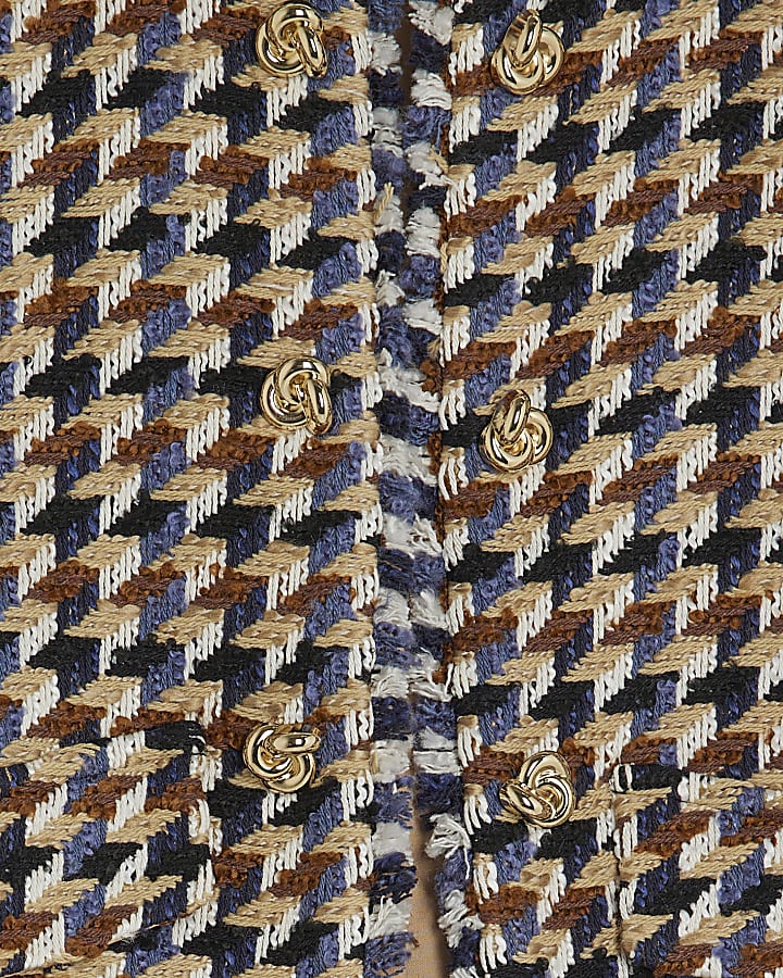 Brown Boucle Check Trophy Jacket