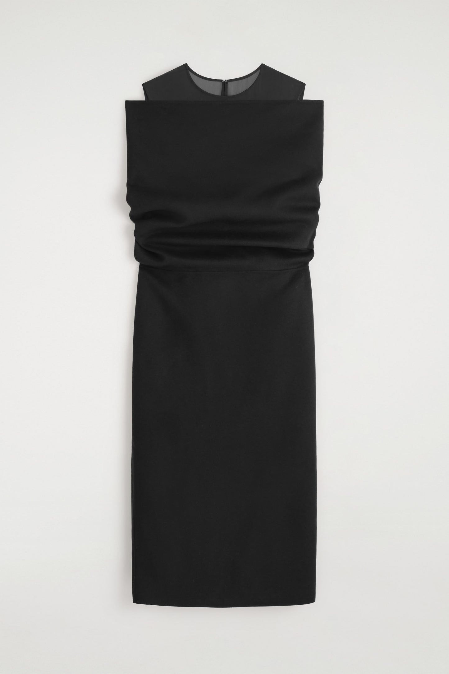 Off-The-Shoulder Wool-Silk Dress