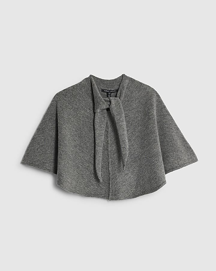 Grey Knitted Cape