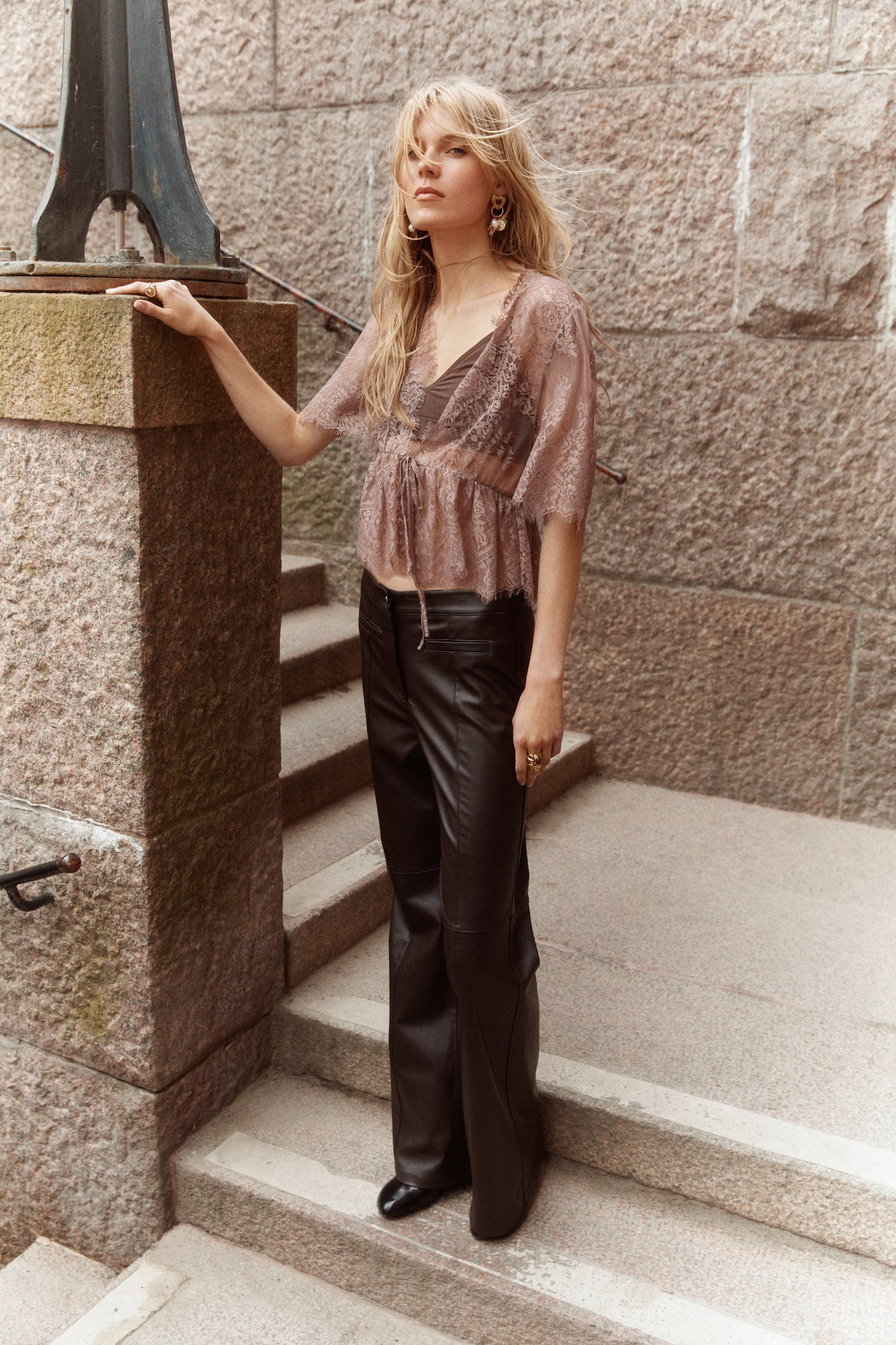 Coated trousers