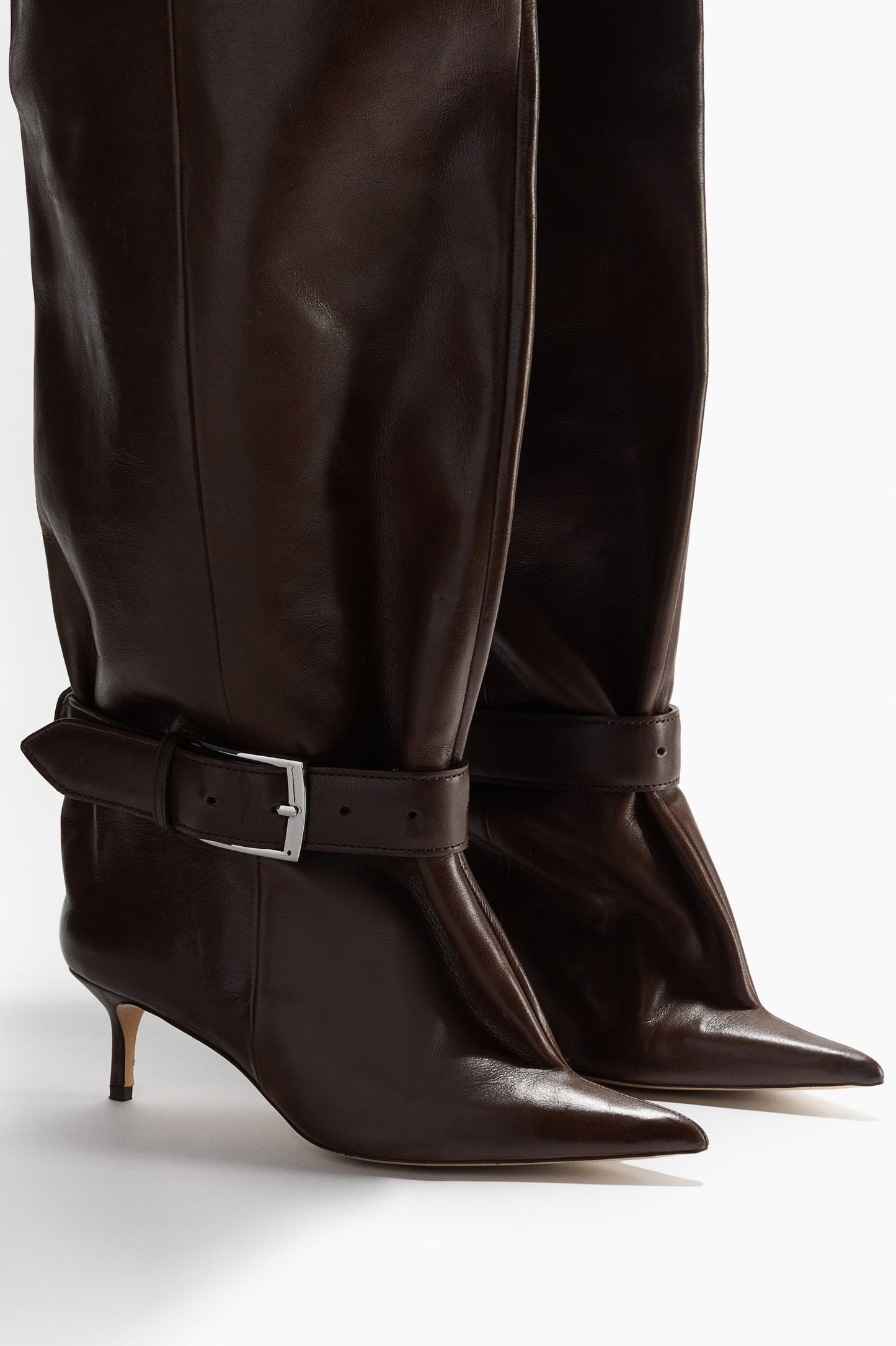 High-shaft leather boots