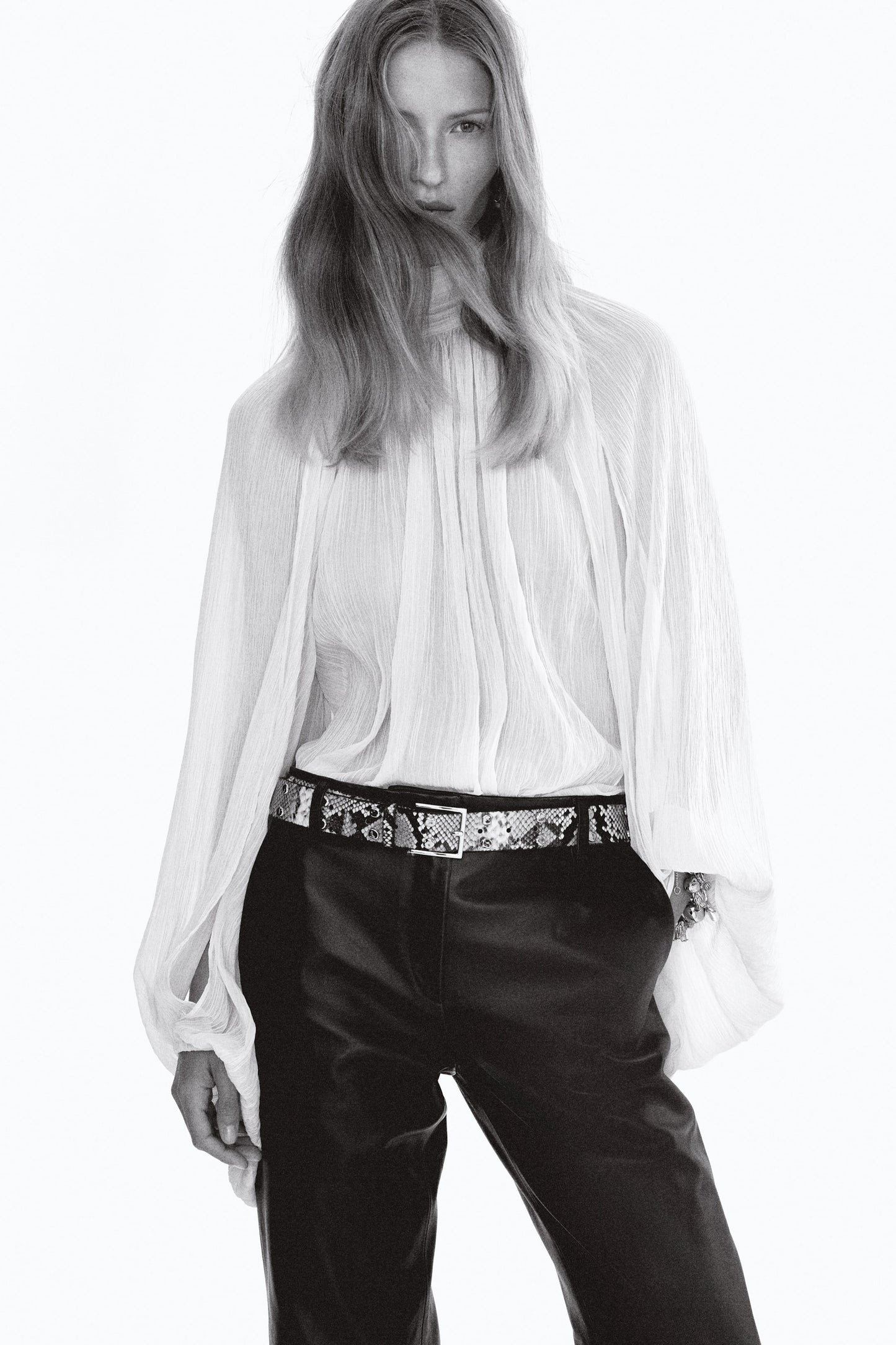 Tie-neck blouse