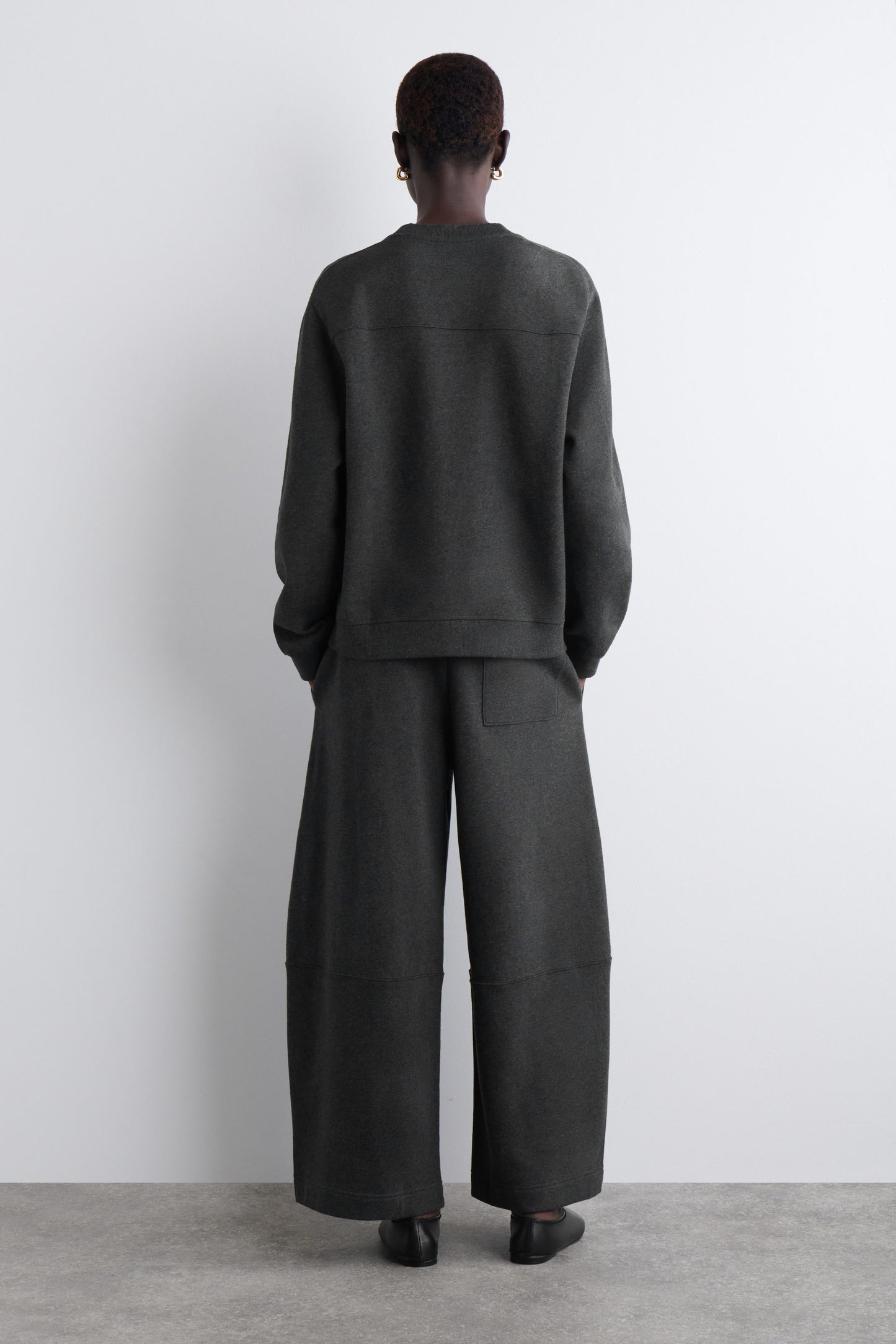 Cotton Wide-Leg Joggers