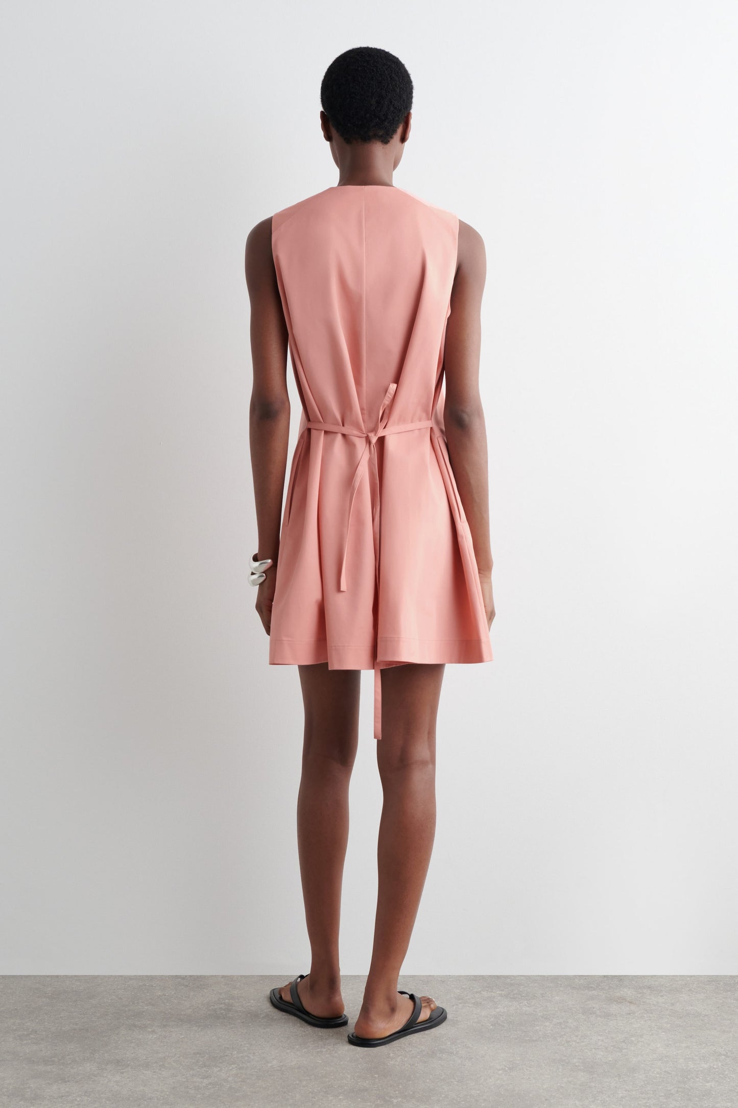 Buttoned Pima Cotton Mini Dress