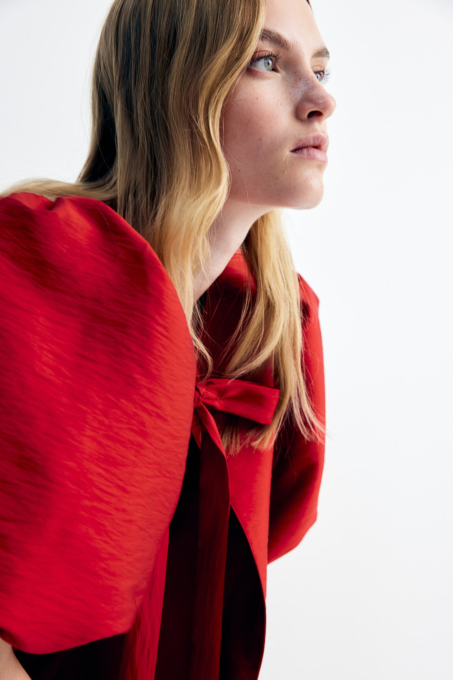Balloon-sleeved blouse