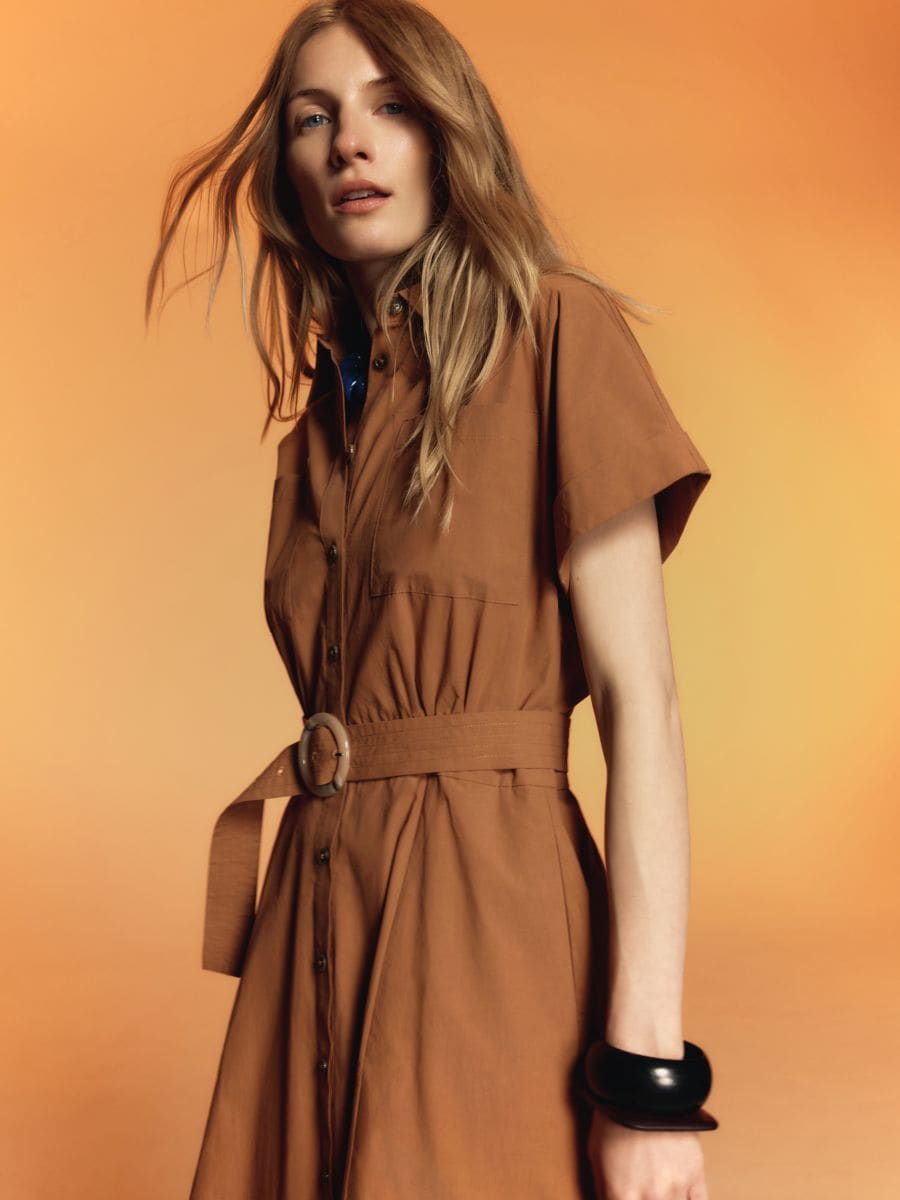 Midi shirt dress