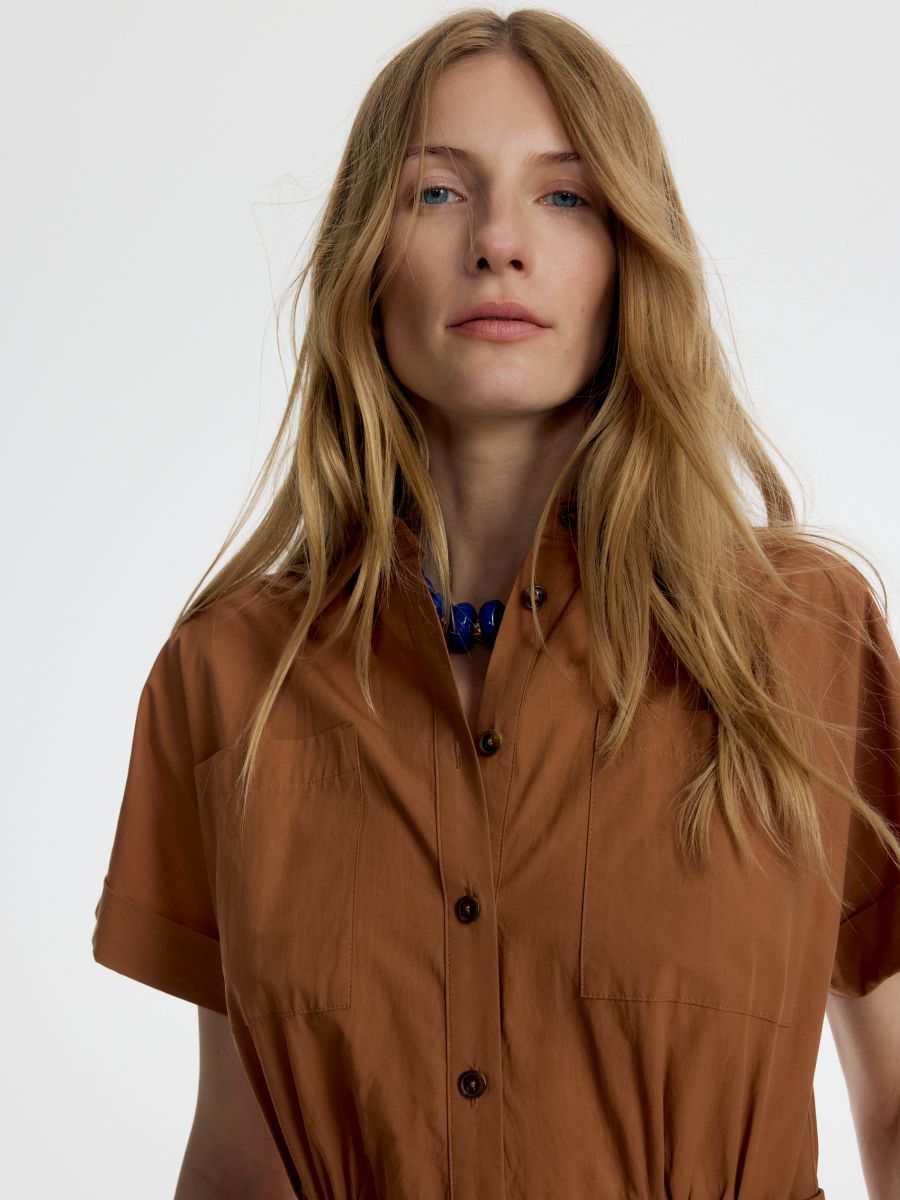 Midi shirt dress
