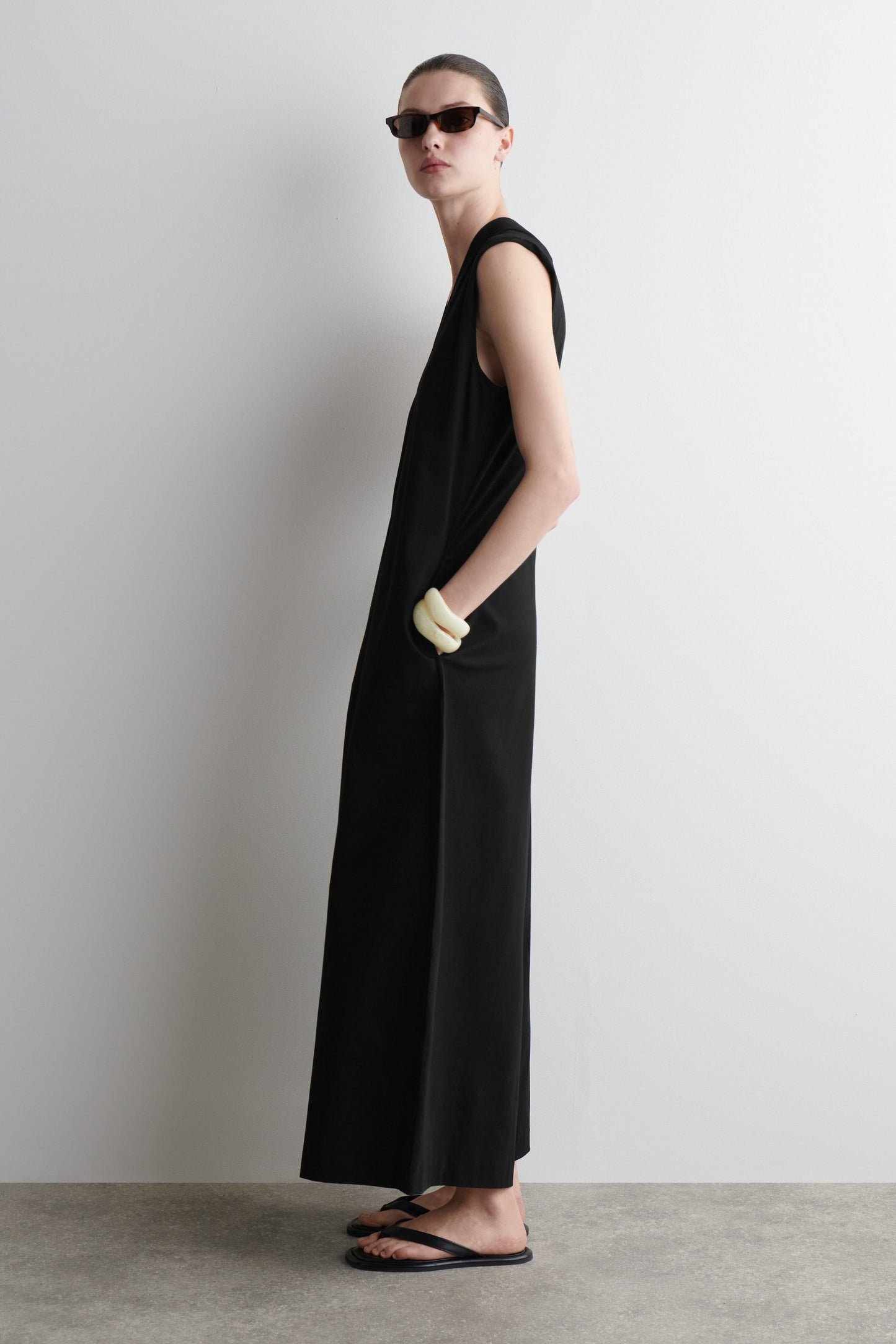V-Neck Jersey Jumpsuit