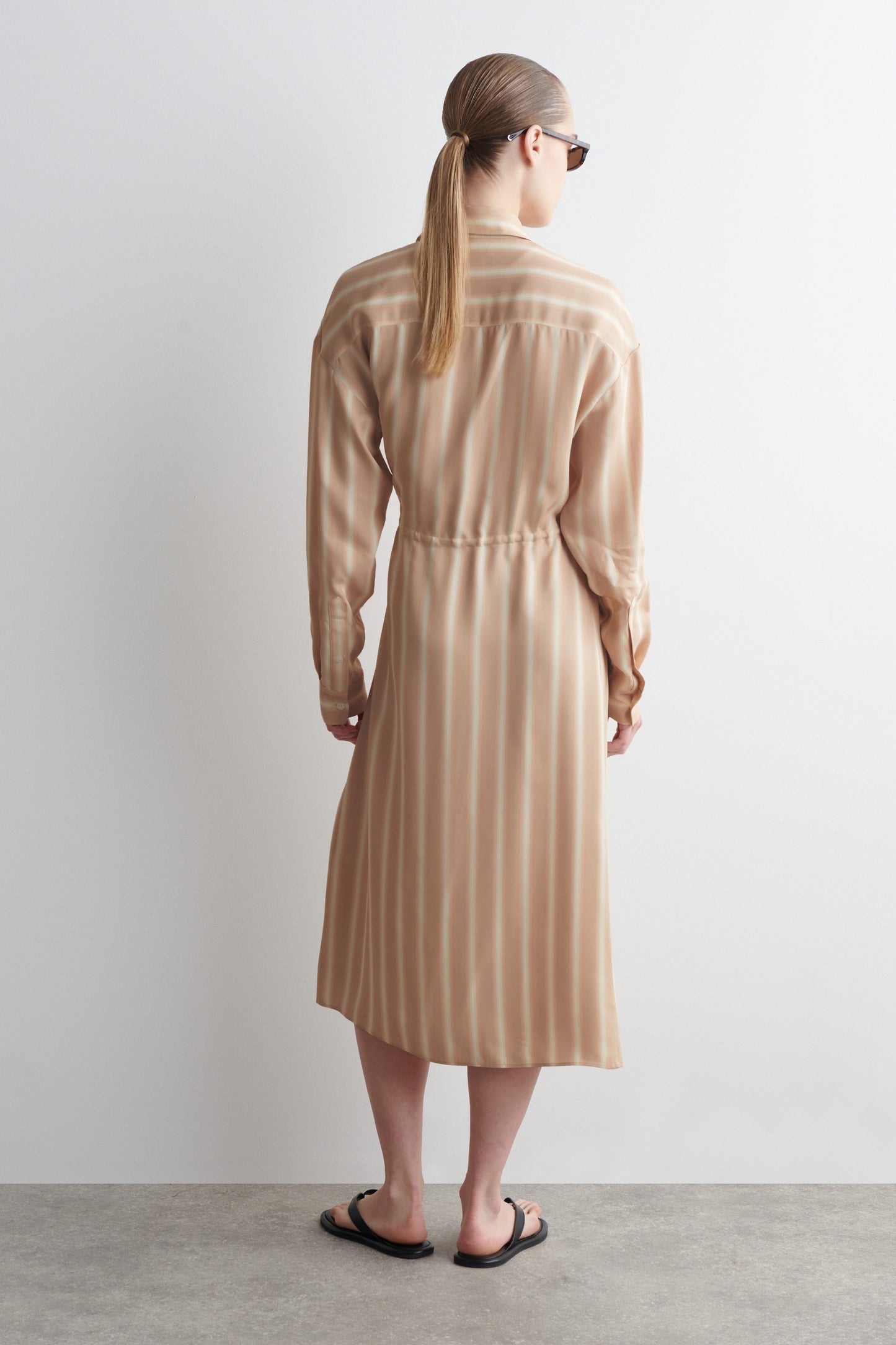 Wrap Midi Shirt Dress