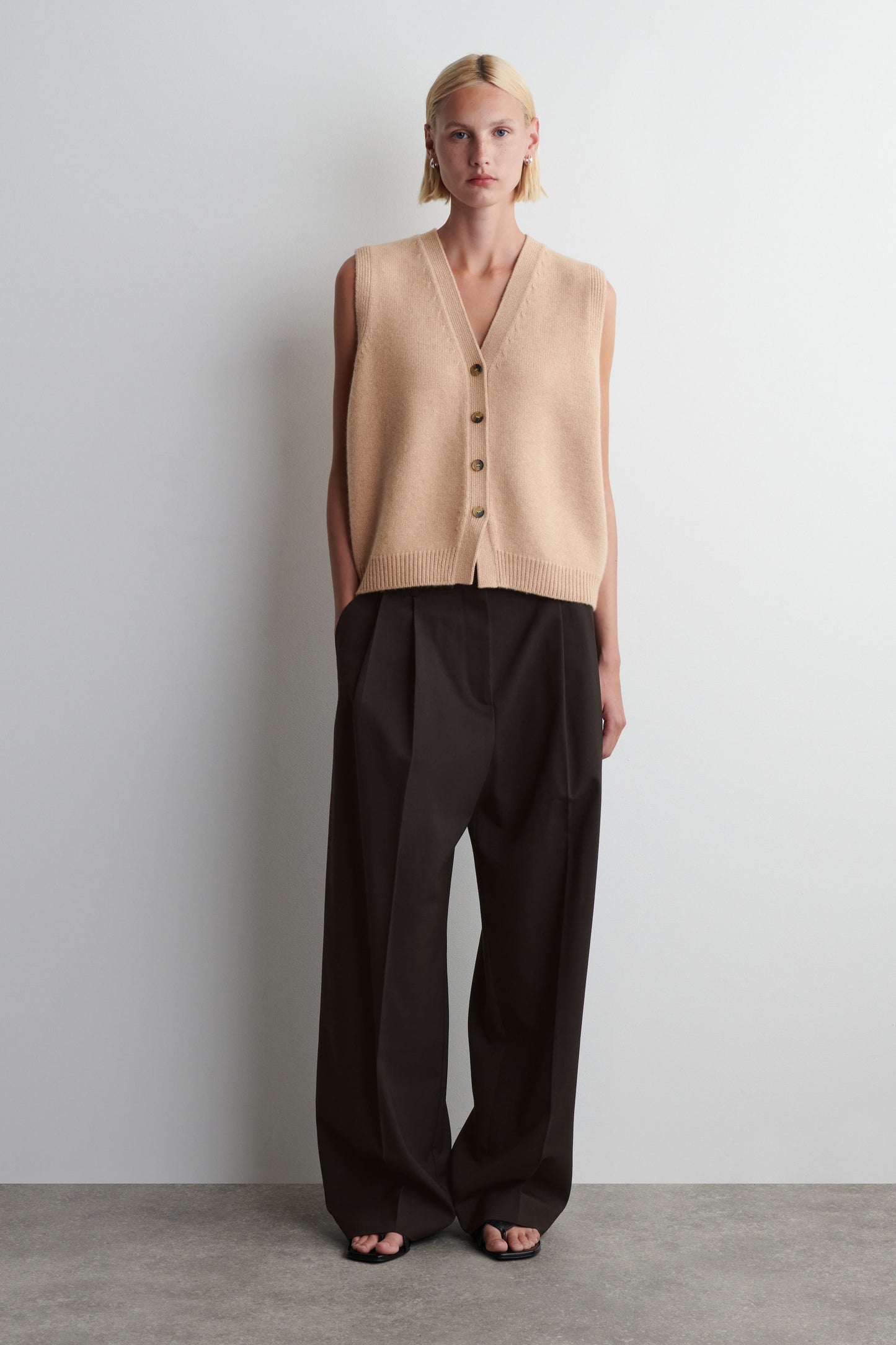 Knitted Cashmere-Blend Vest
