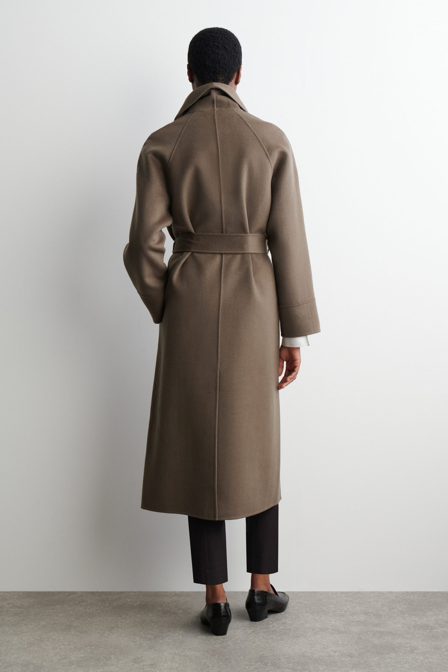 Belted Double-Faced Wool Coat
