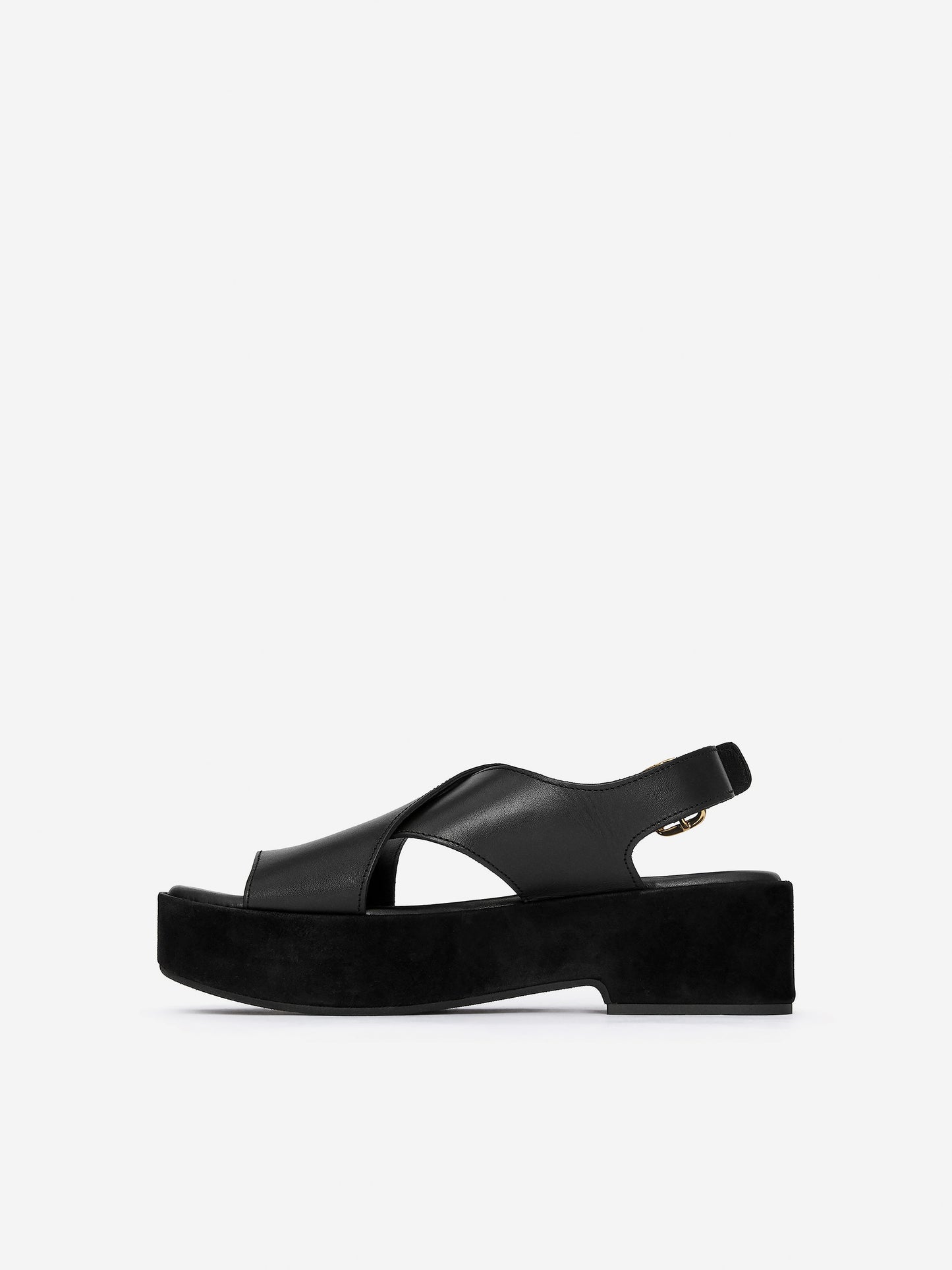 Leather Wedge Sandals