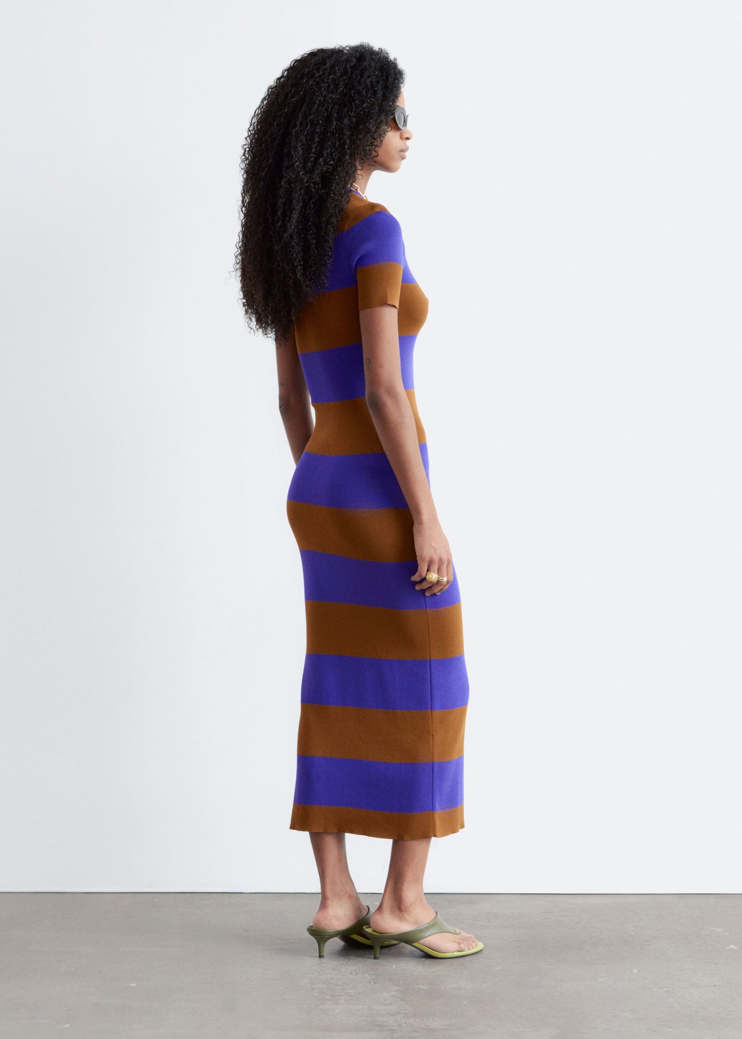 Rib-Knitted Maxi Dress - Purple/Brown - & Other Stories GB