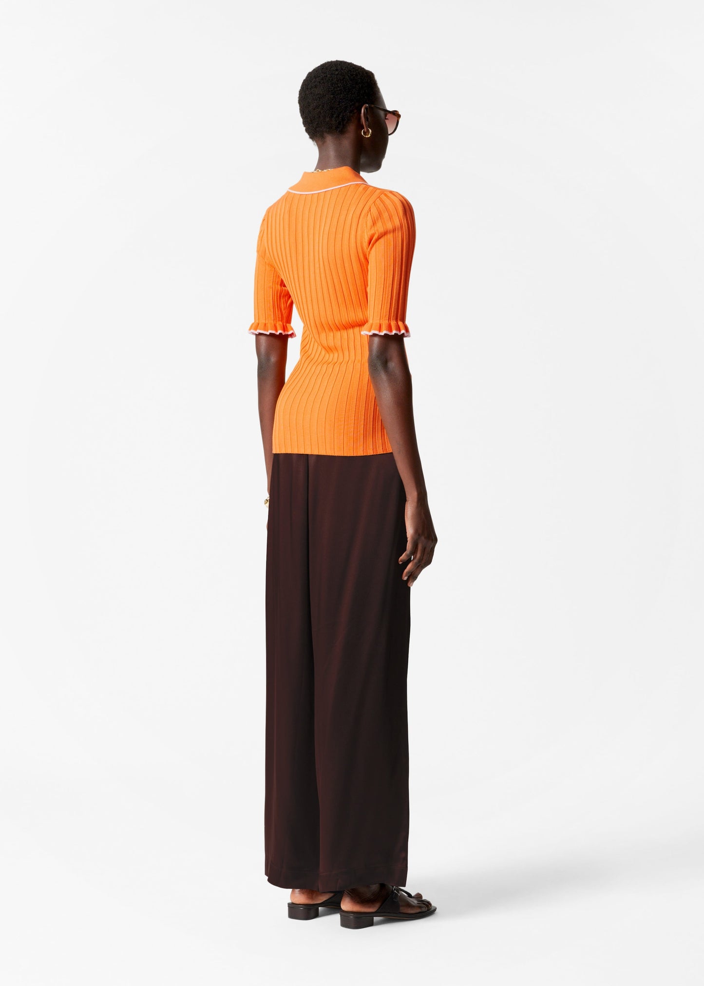 Rib-Knit Polo Shirt
