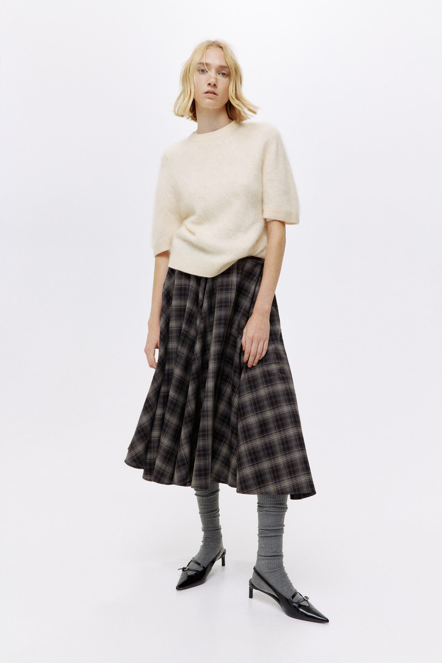 Brushed cashmere top