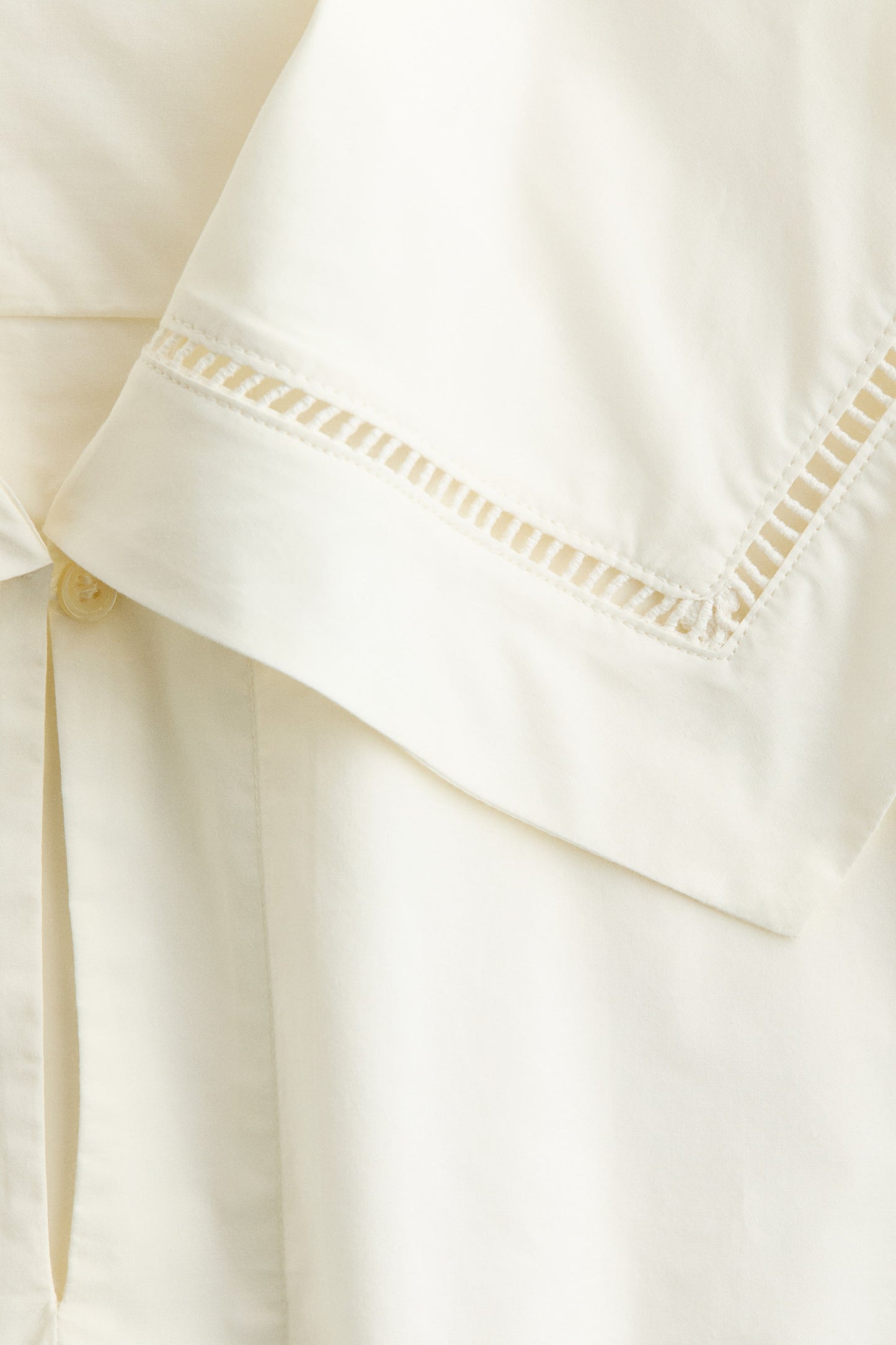 Women's Cream Sailor-collared poplin blouse | H&M GB