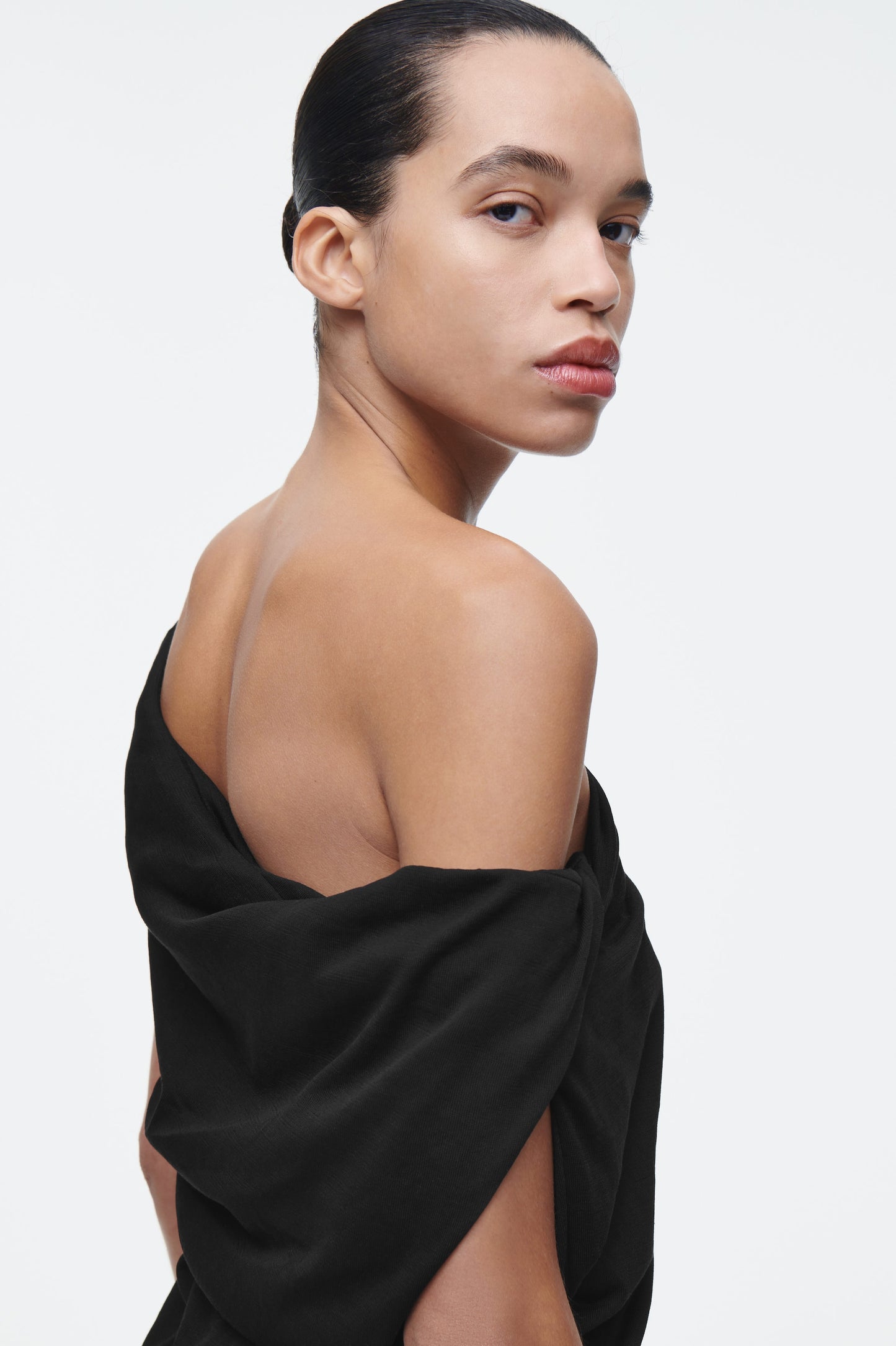 Draped knitted top