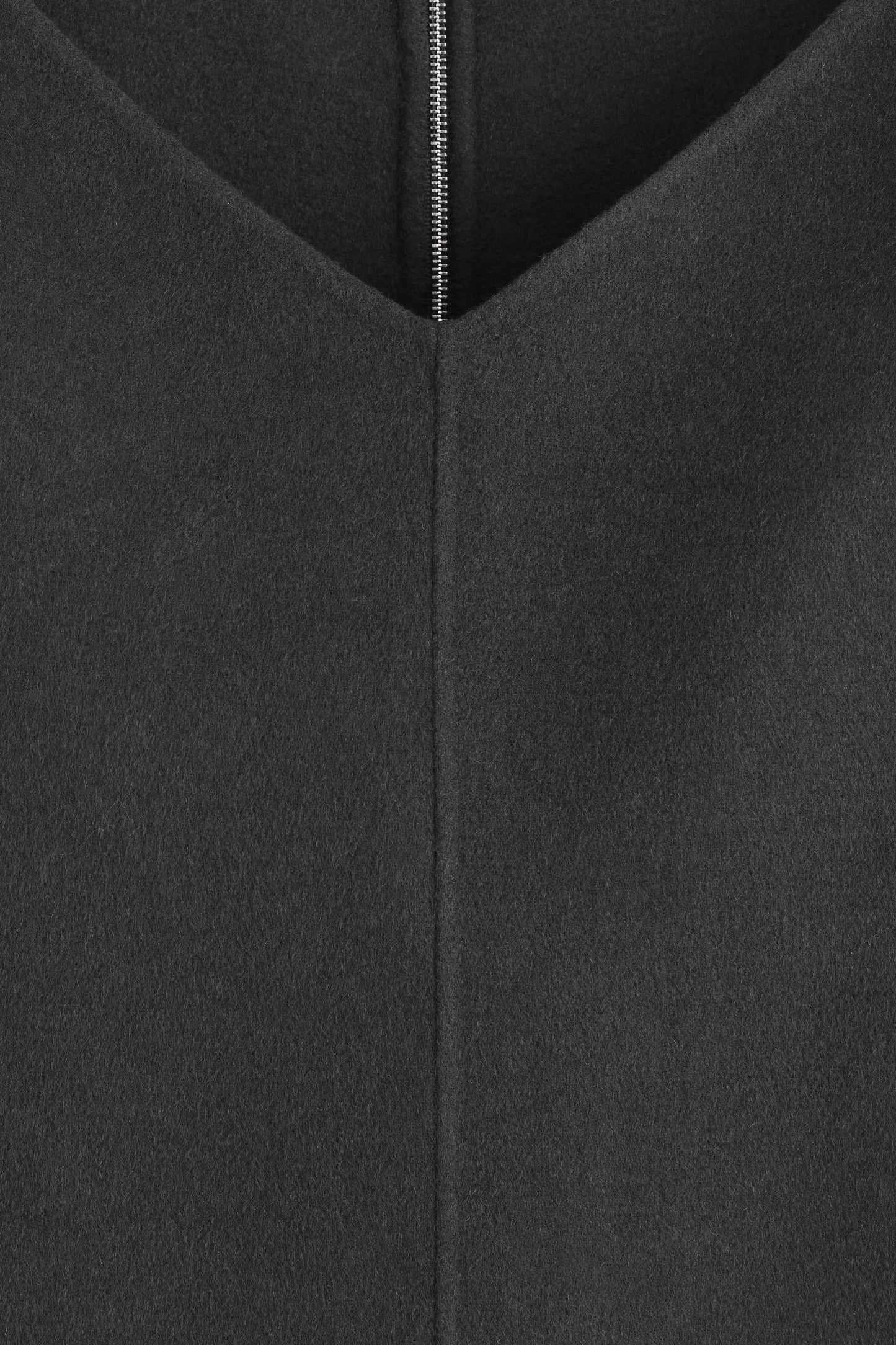 Double-Faced Wool V-Neck Top