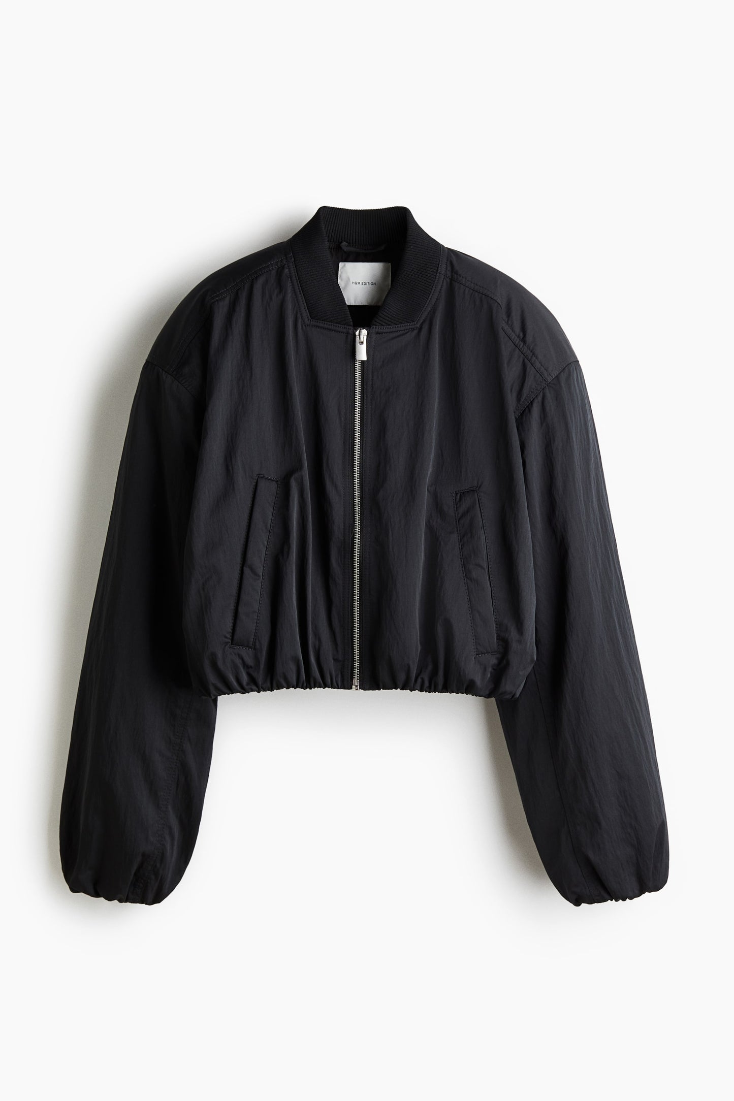 Shoulder-pad bomber jacket