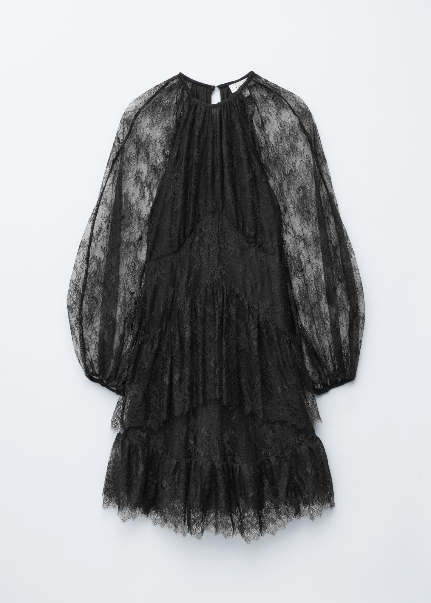 Lace Frill Mini Dress