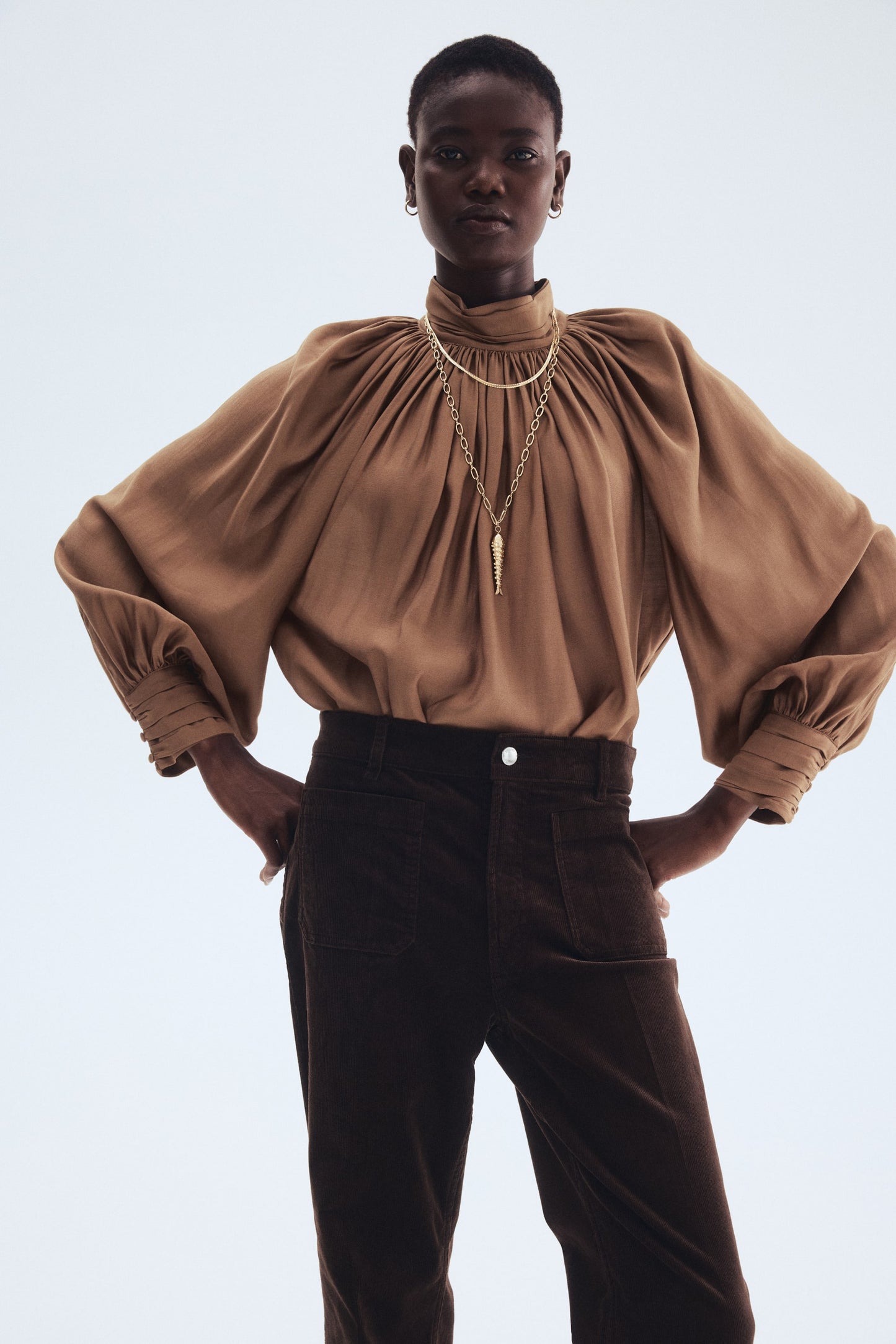 Draped blouse
