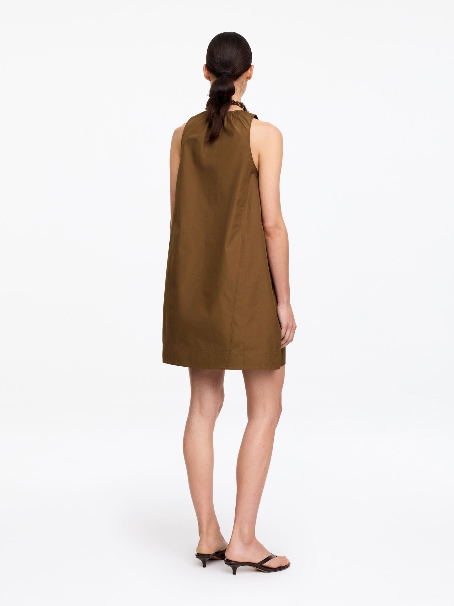 Gathered V-Neck Dress