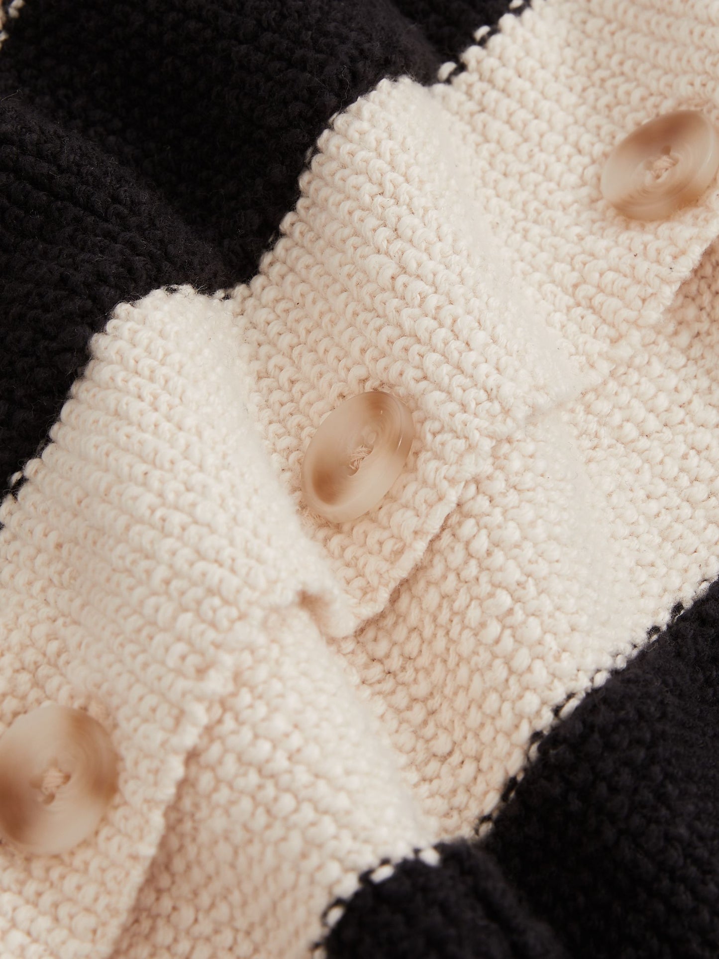 Les 100 Ciels Stripe Knit Shirt in Black/Ivory