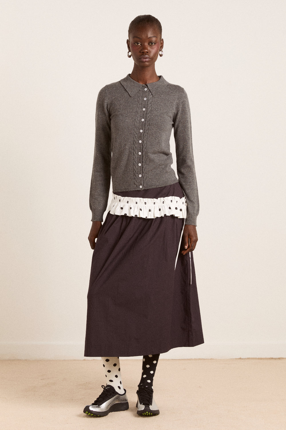 Voula Wool and Cashmere Blend Cardigan