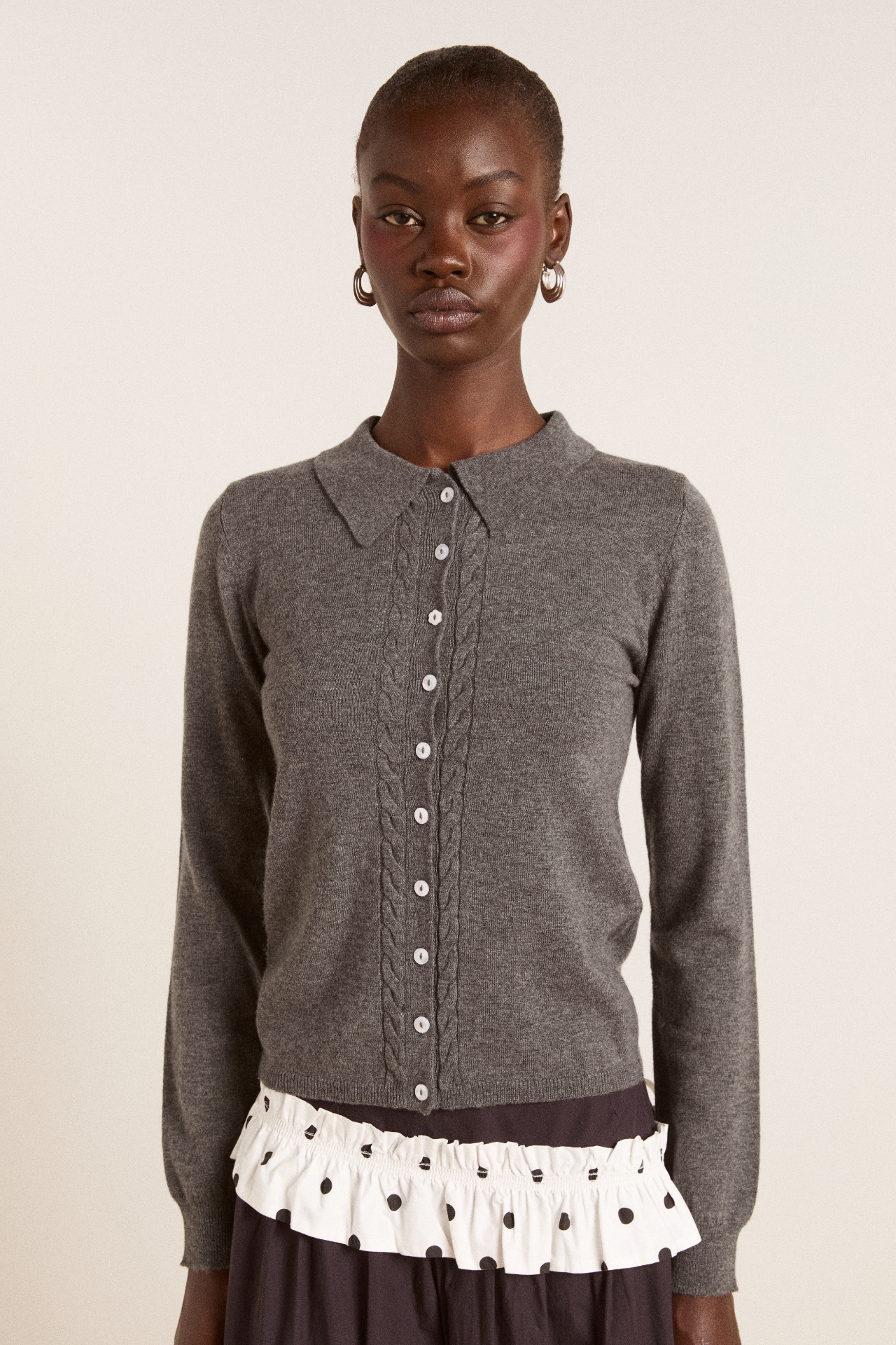 Voula Wool and Cashmere Blend Cardigan