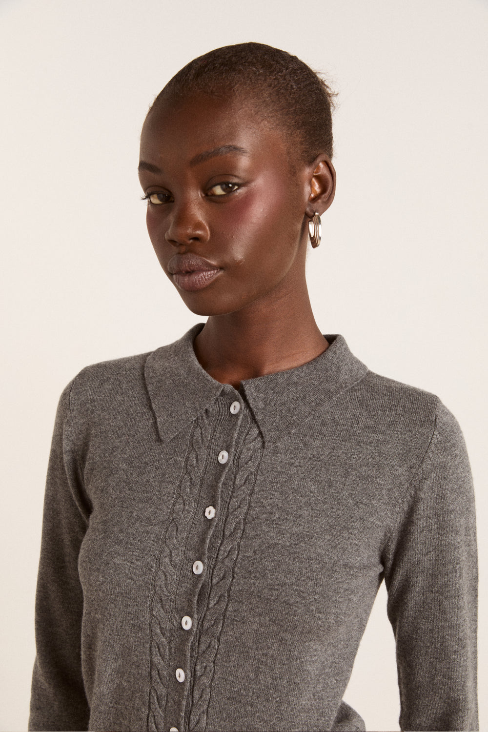 Voula Wool and Cashmere Blend Cardigan