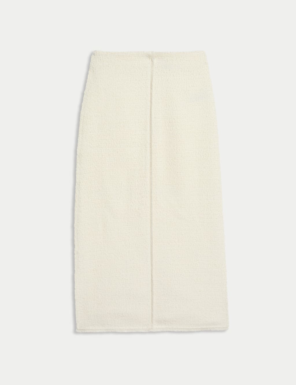 Boucle Split Back Midaxi A-Line Skirt with Wool