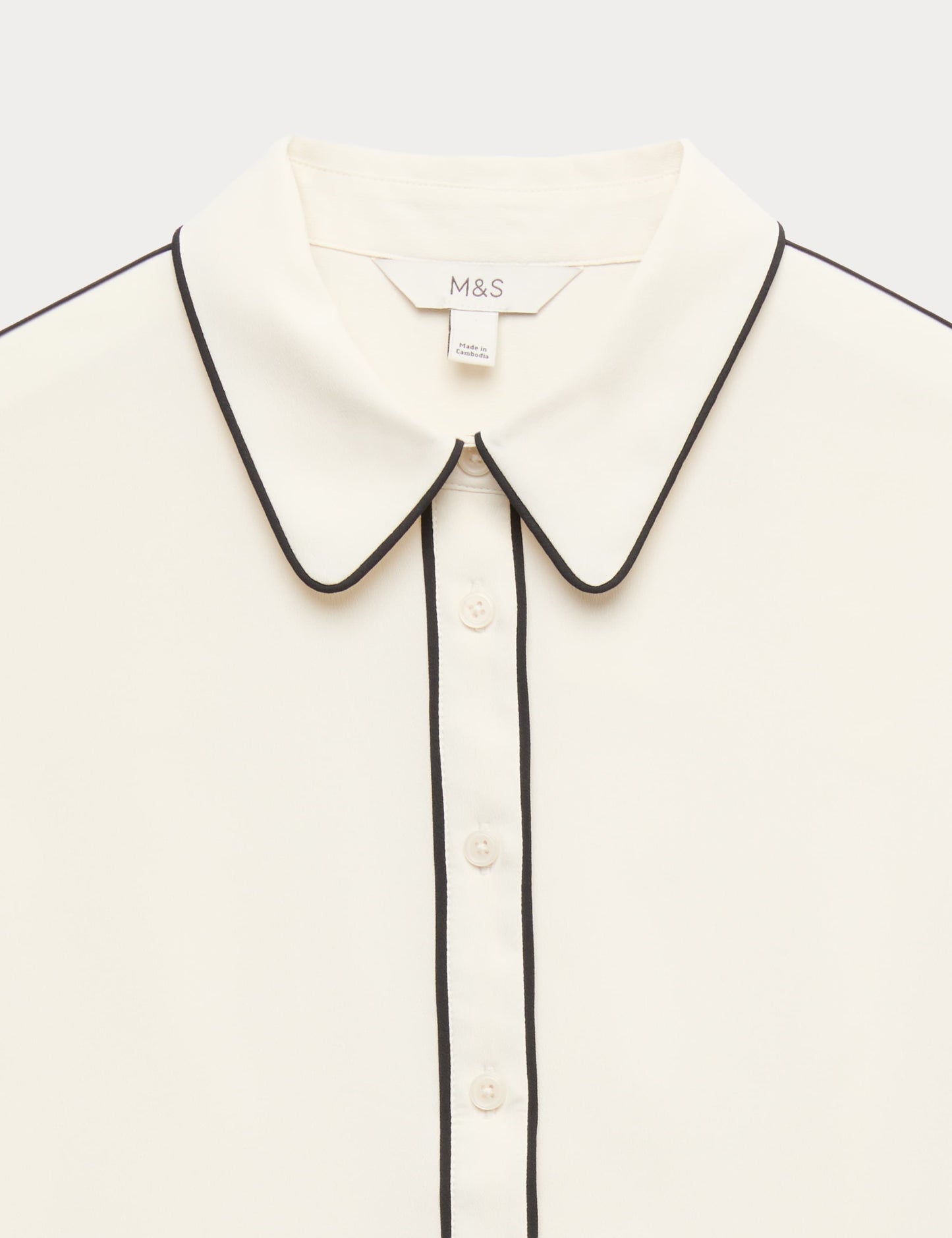 Bow Tie Piped Detail Shirt