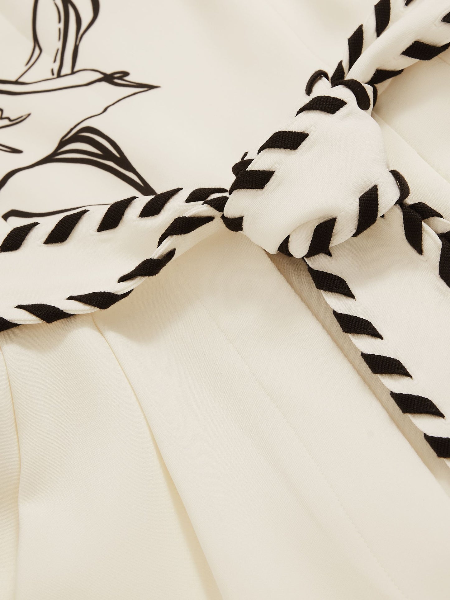 NYBG Floral-Print Jumpsuit in Ivory/Black