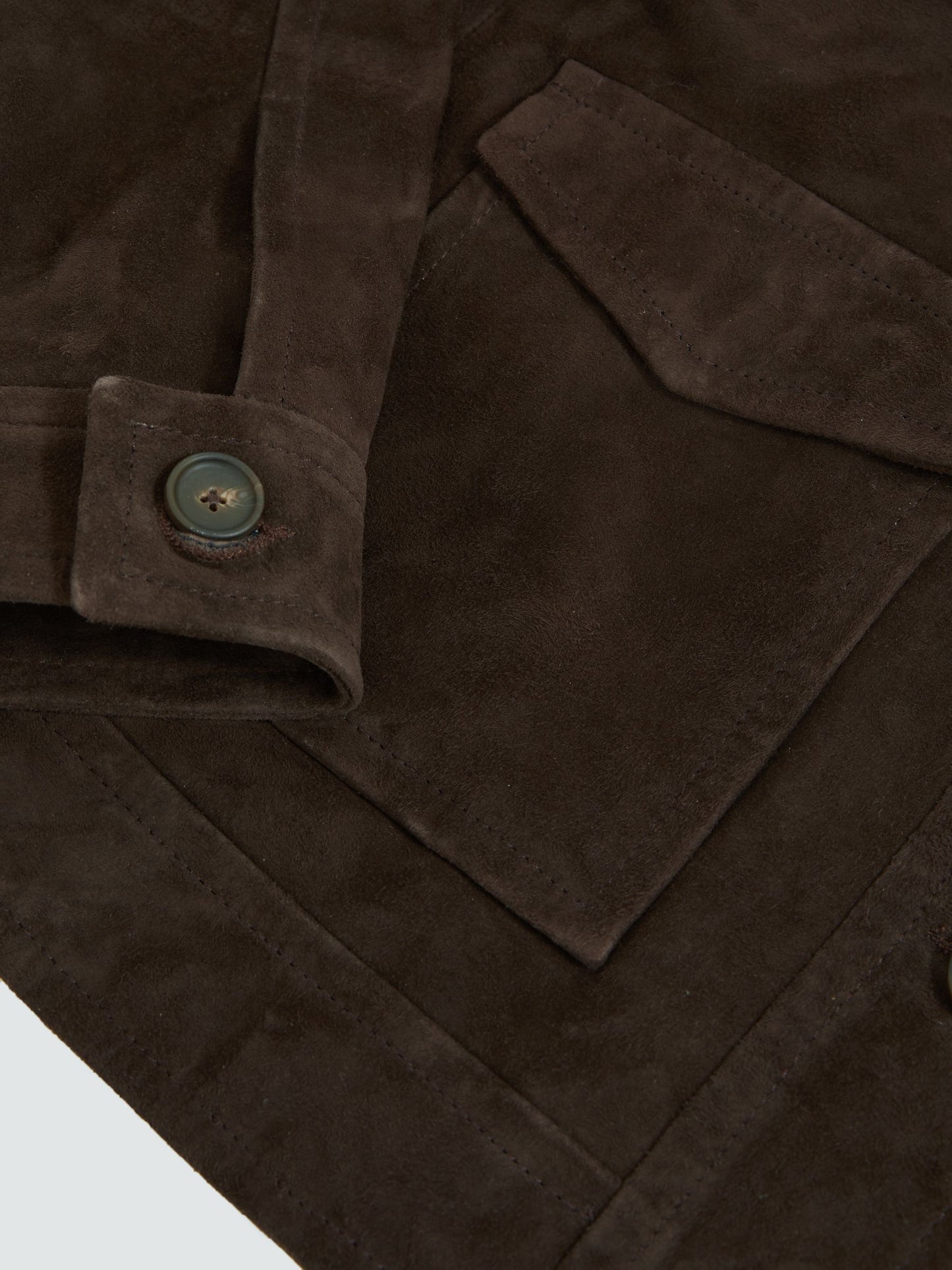 Reiss Trucker Jacket in Chocolate Brown