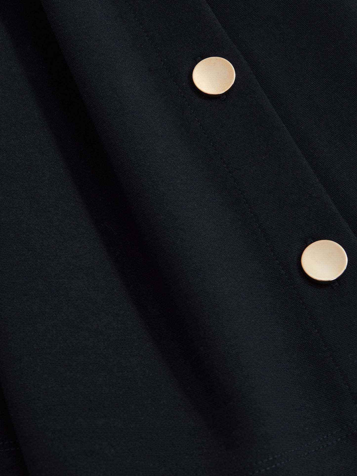 Reiss Button Side Sleeveless Top in Navy