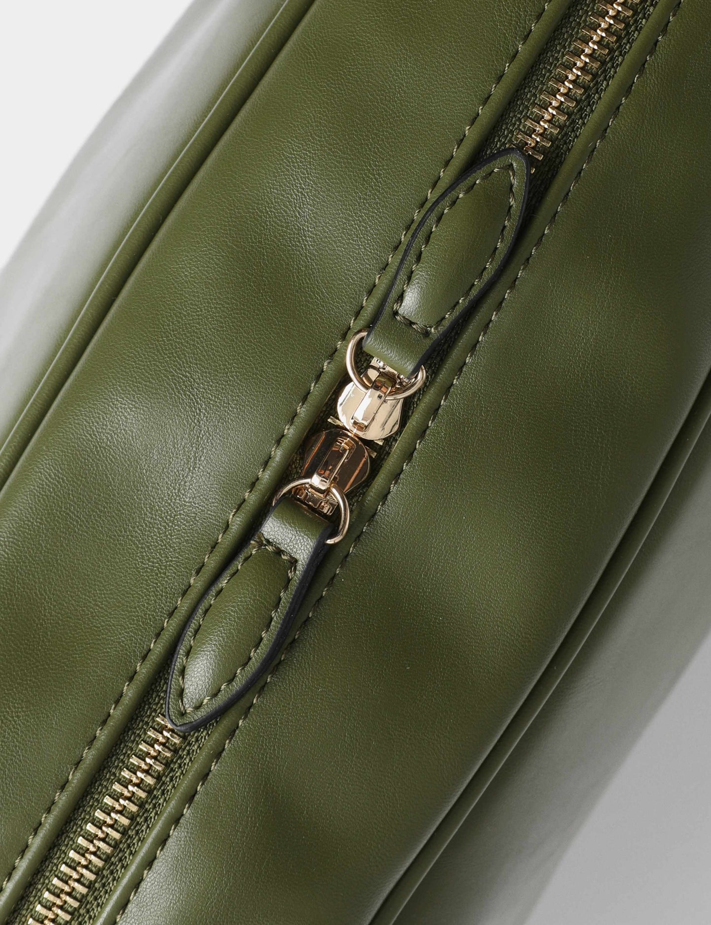 Faux Leather Bowler Bag