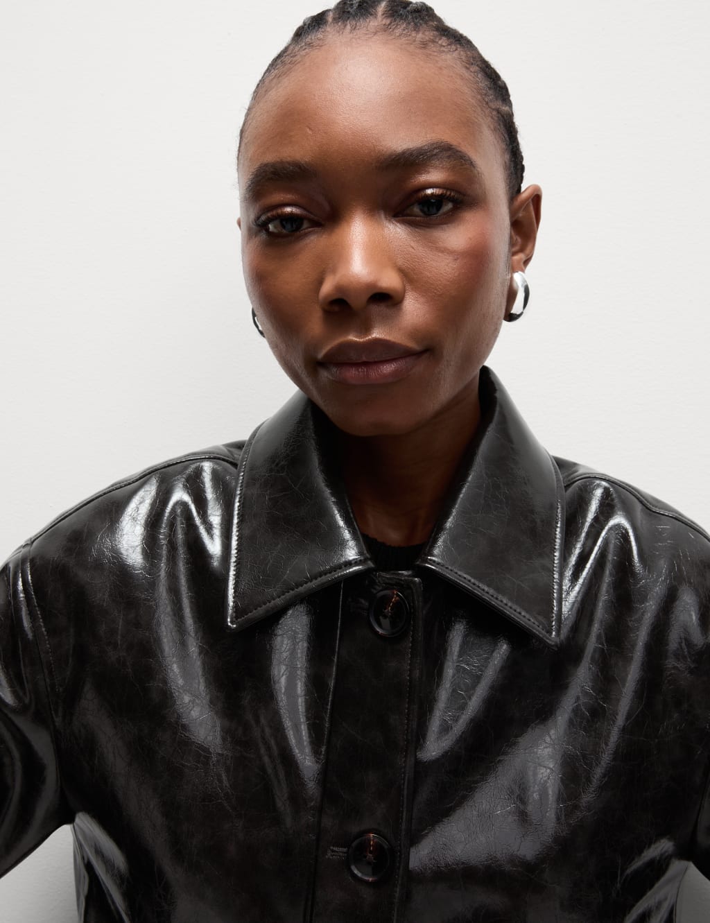 Faux Leather High Shine Jacket