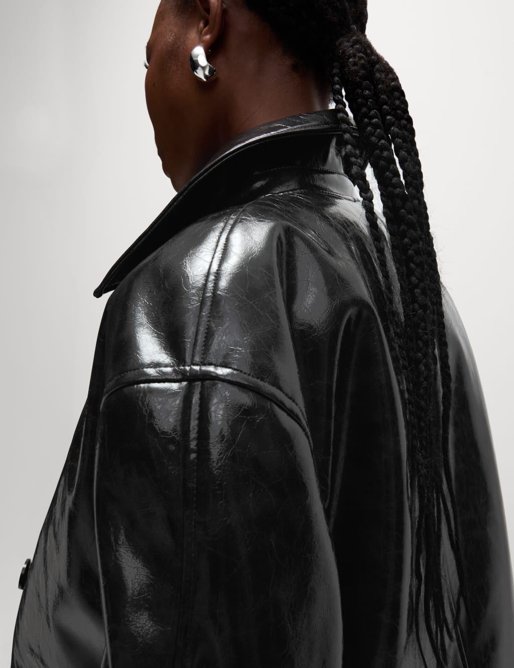 Faux Leather High Shine Jacket