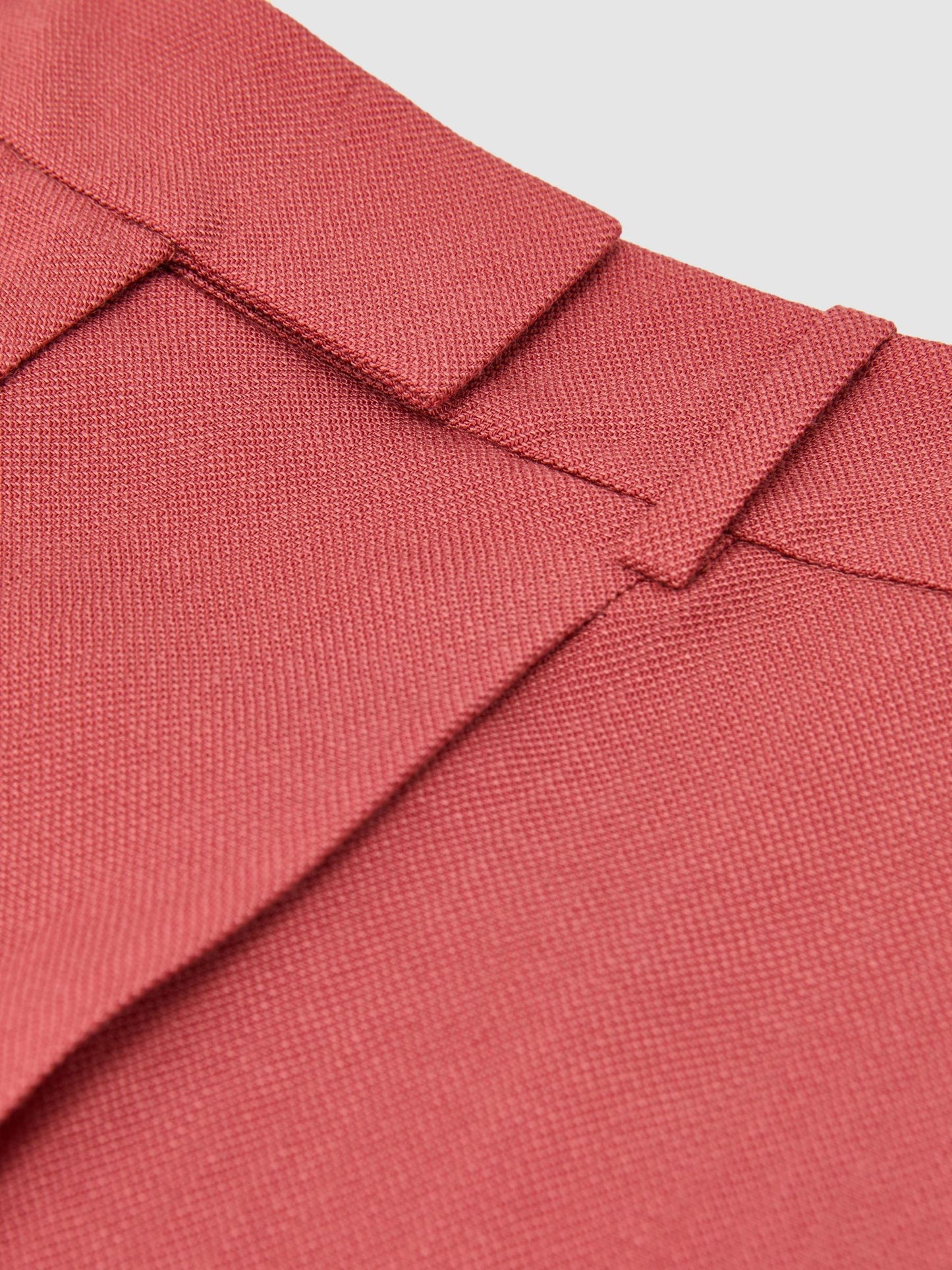 Tailored Bermuda Shorts in Burnt Red