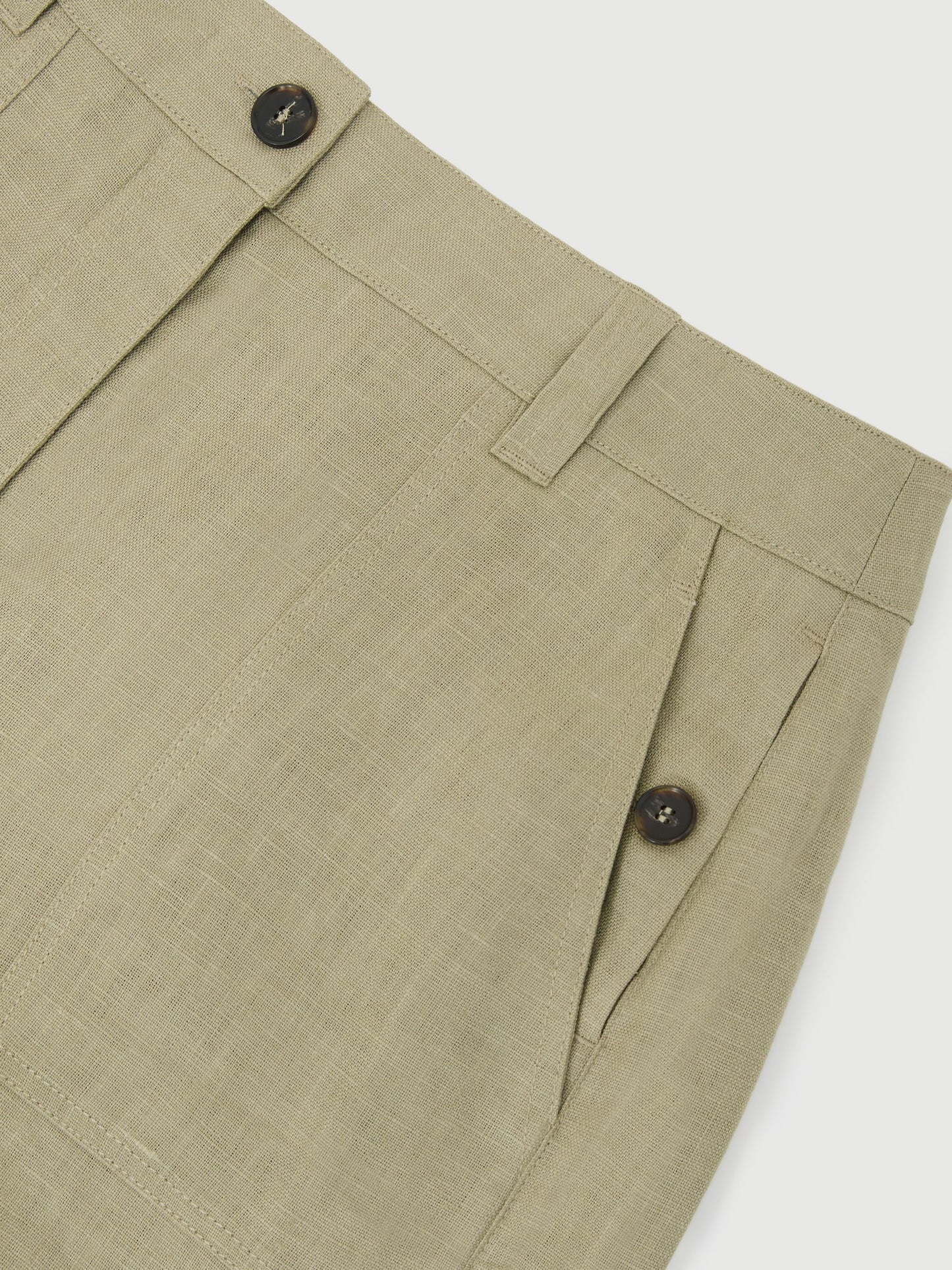 Linen Shorts in Sage Green