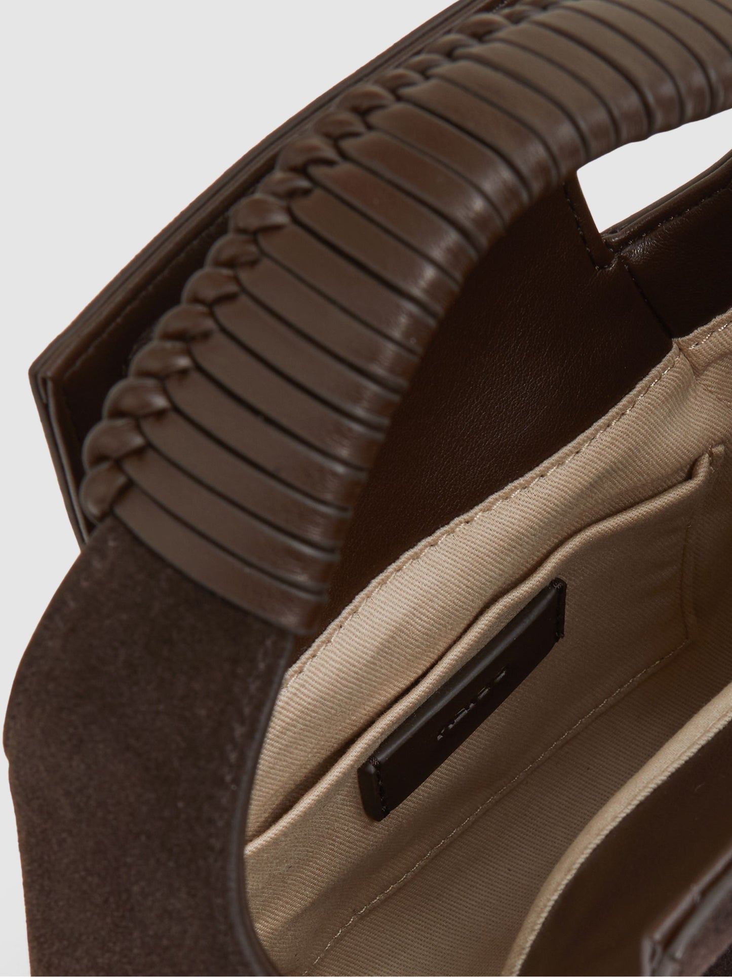 Suede Shoulder Bag in Chocolate