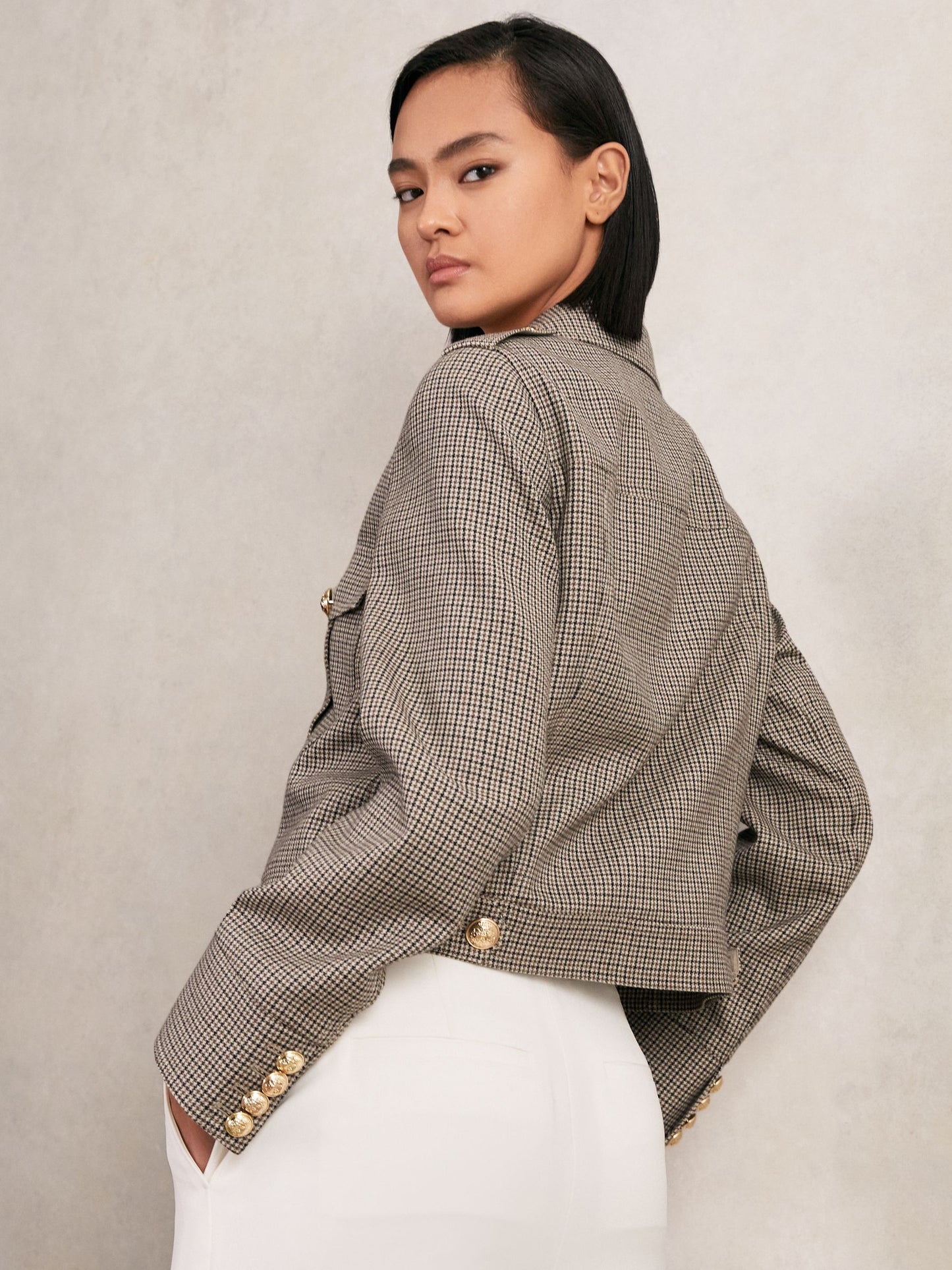 Jacket in Neutral Check