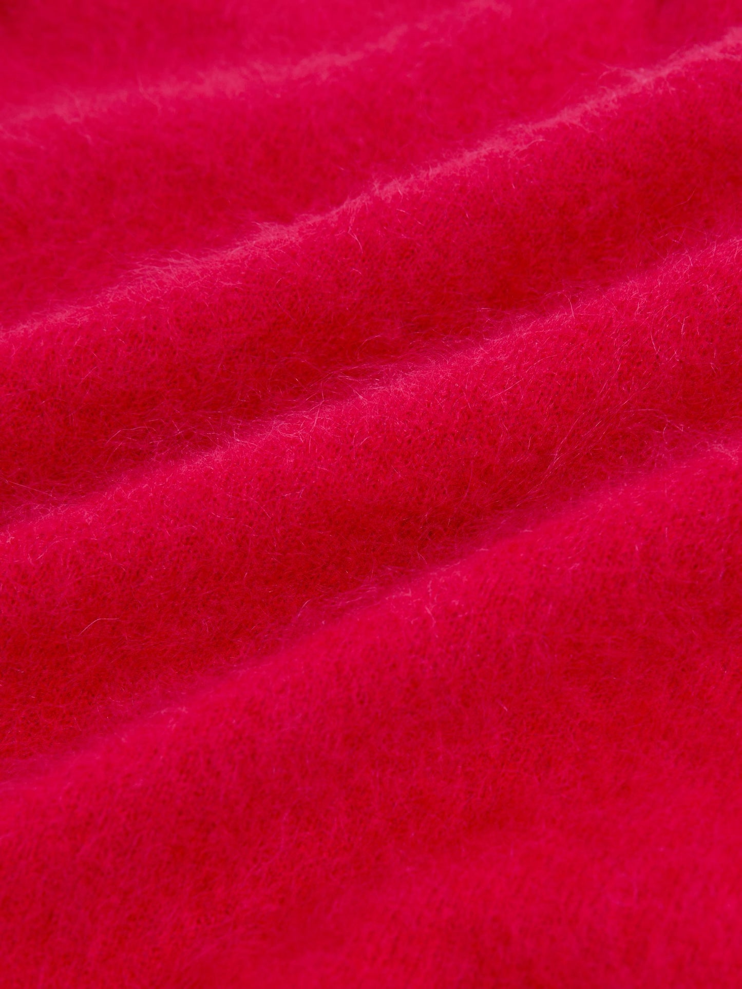 Brushed Cashmere Crew Neck Jumper in Red