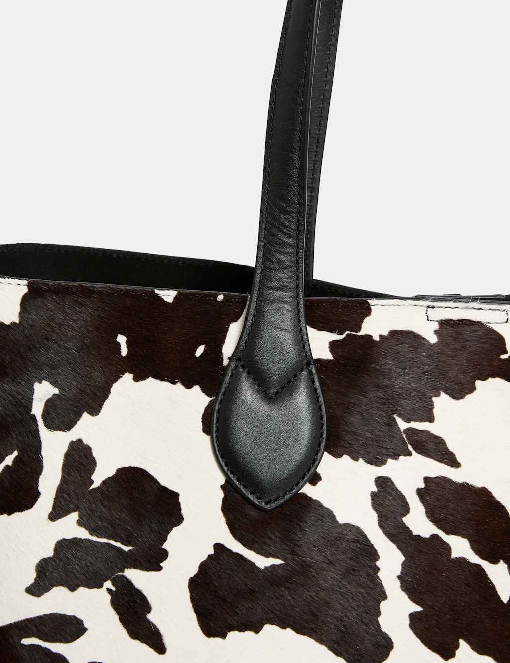 Hair On Leather Animal Print Tote Bag