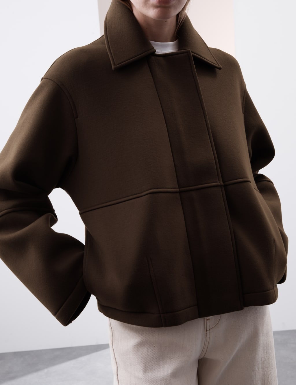 Heavy Scuba Cropped Bomber Jacket