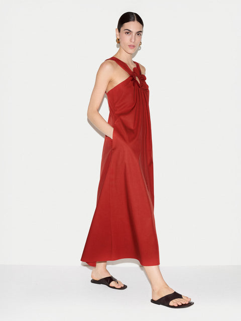Flower Applique Cotton Dress