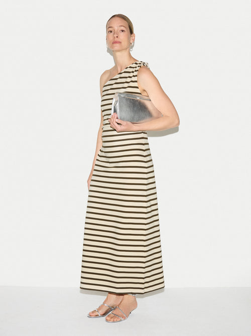 Stripe One Shoulder Dress