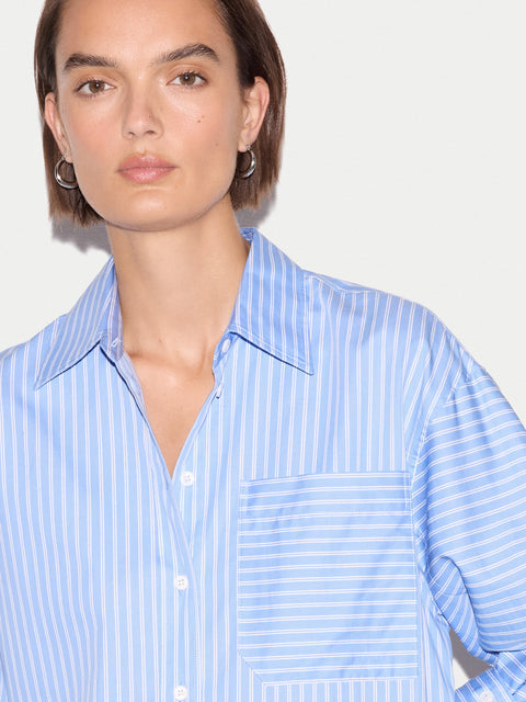Oversized Cotton Stripe Shirt