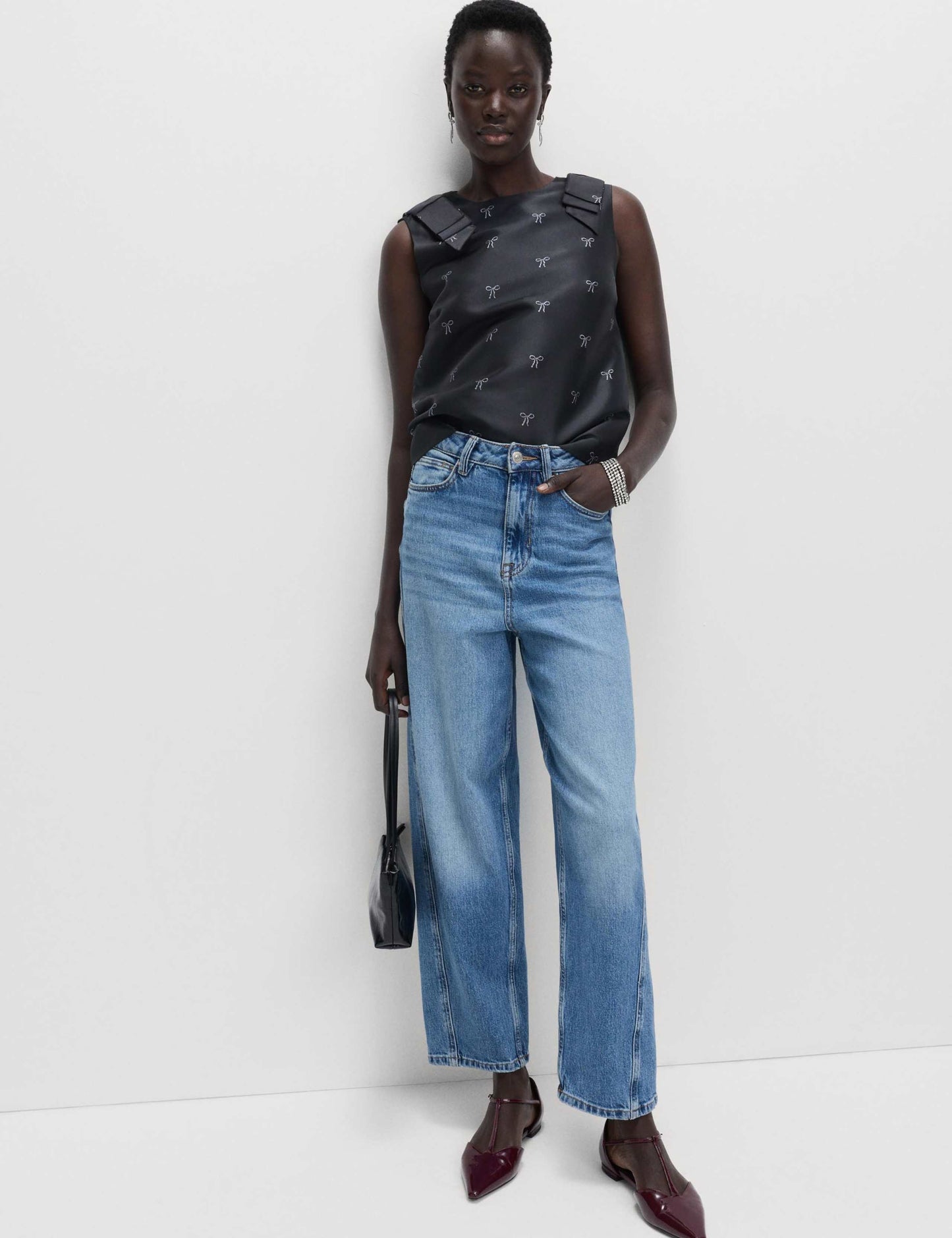 Jacquard Bow Top