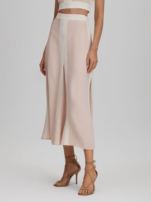 Contrast trim co-ord midi skirt